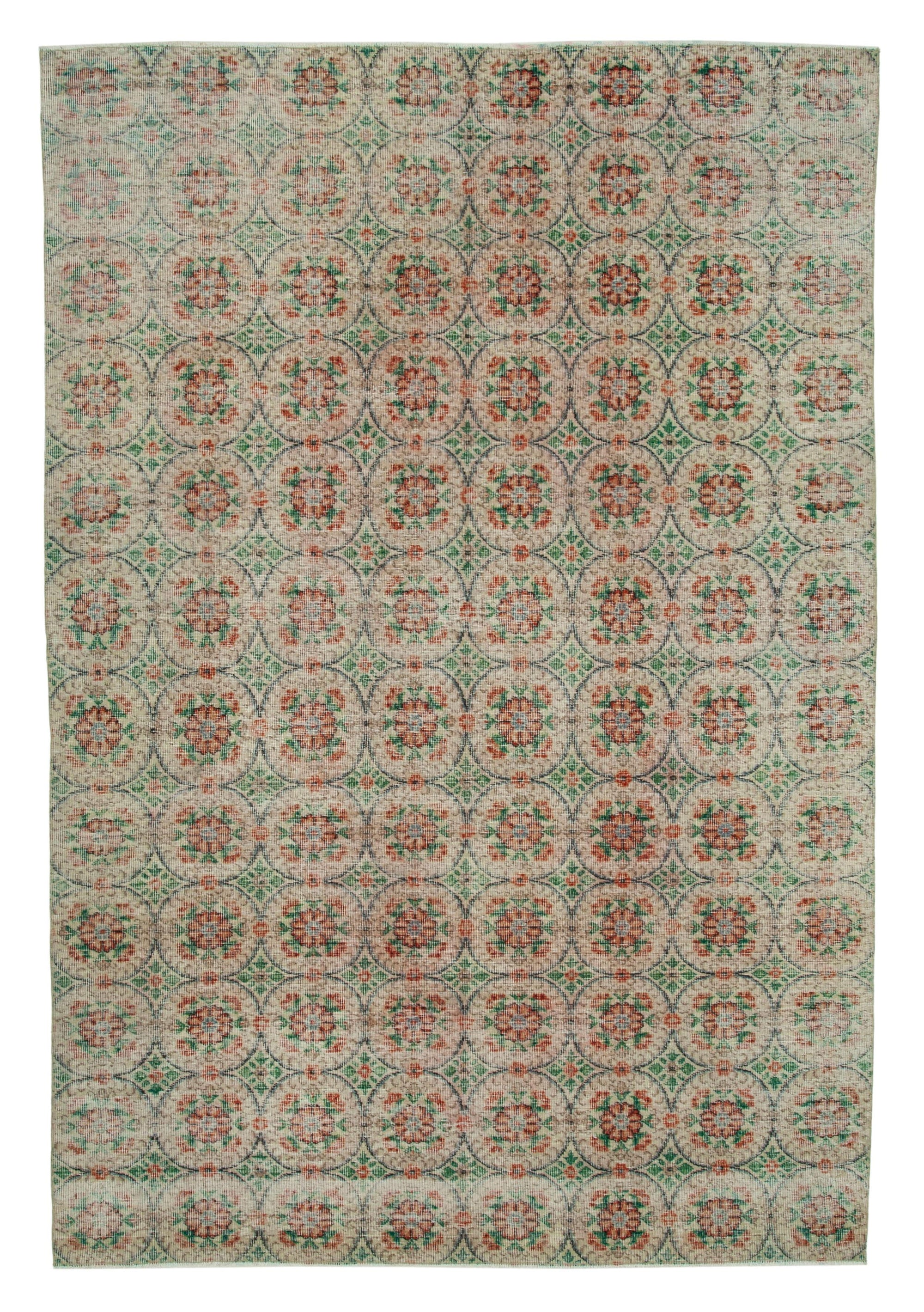 6 x 9 Beige Bohemian Rug  - 3300