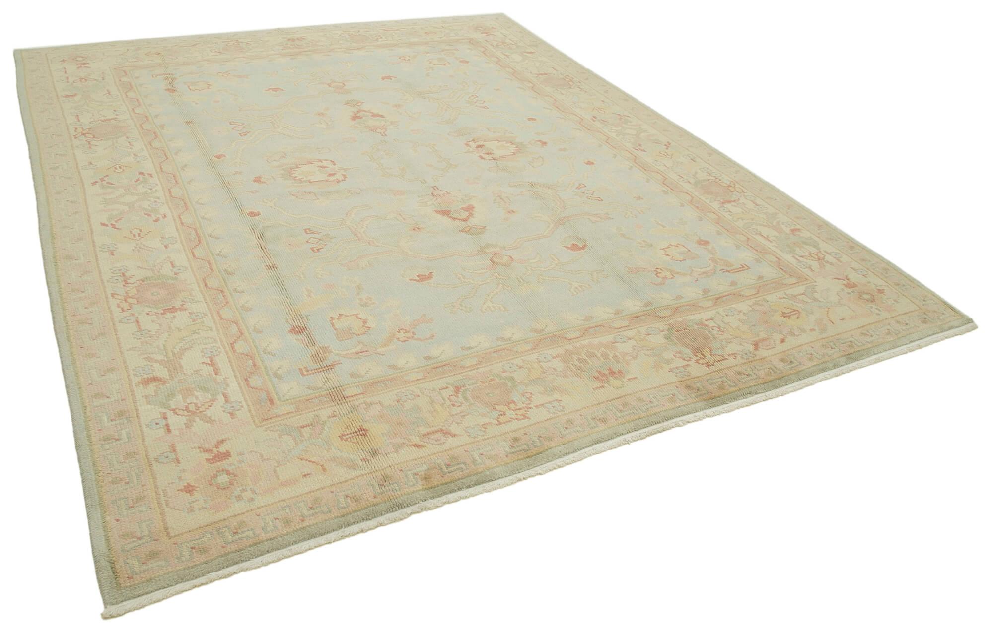 8 x 10 Green Oushak Rug - 3301