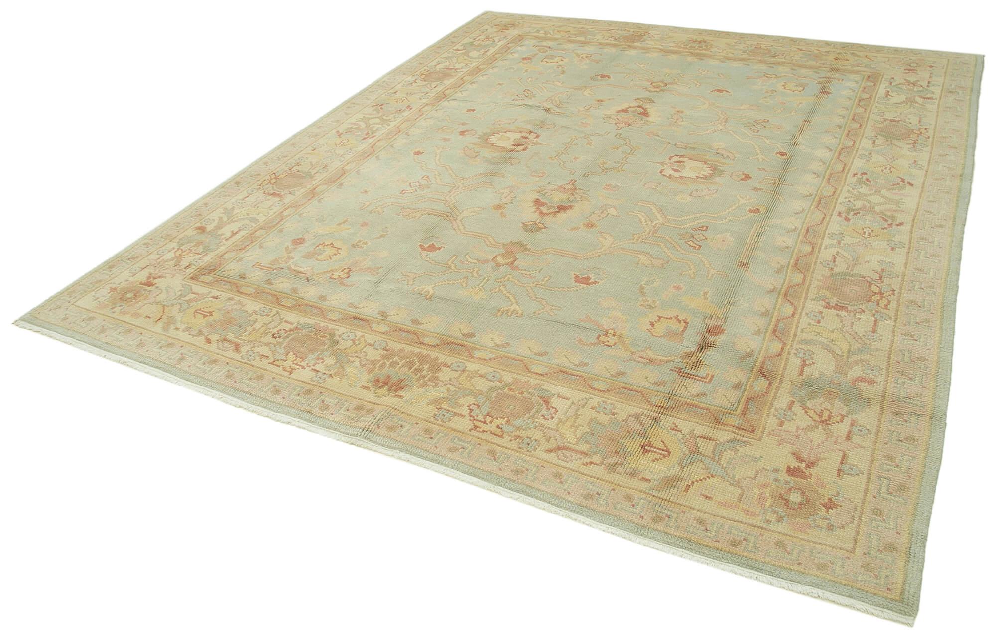 8 x 10 Green Oushak Rug - 3301