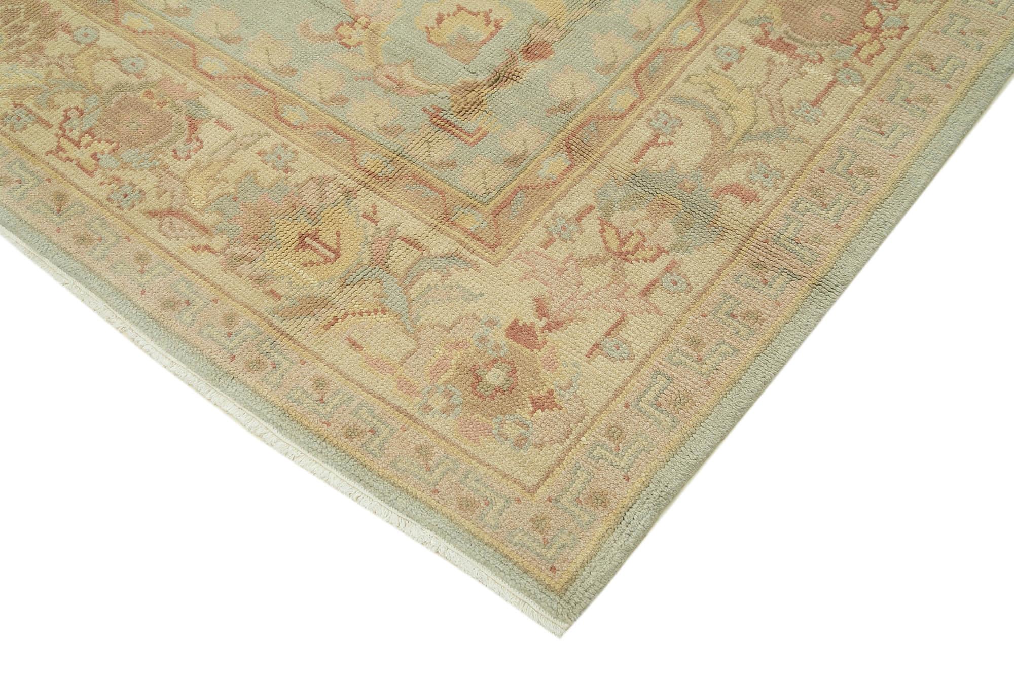 8 x 10 Green Oushak Rug - 3301