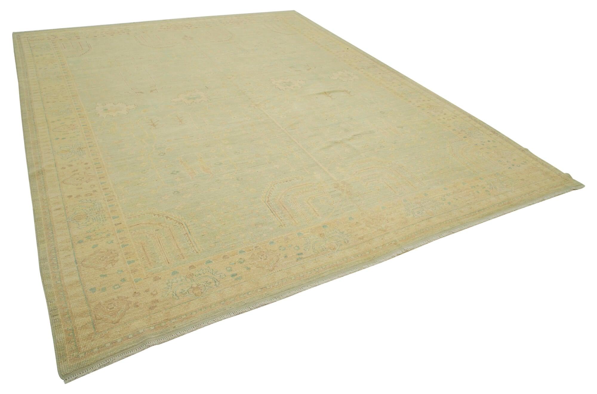 9 x 12 Green Oushak Rug - 3302