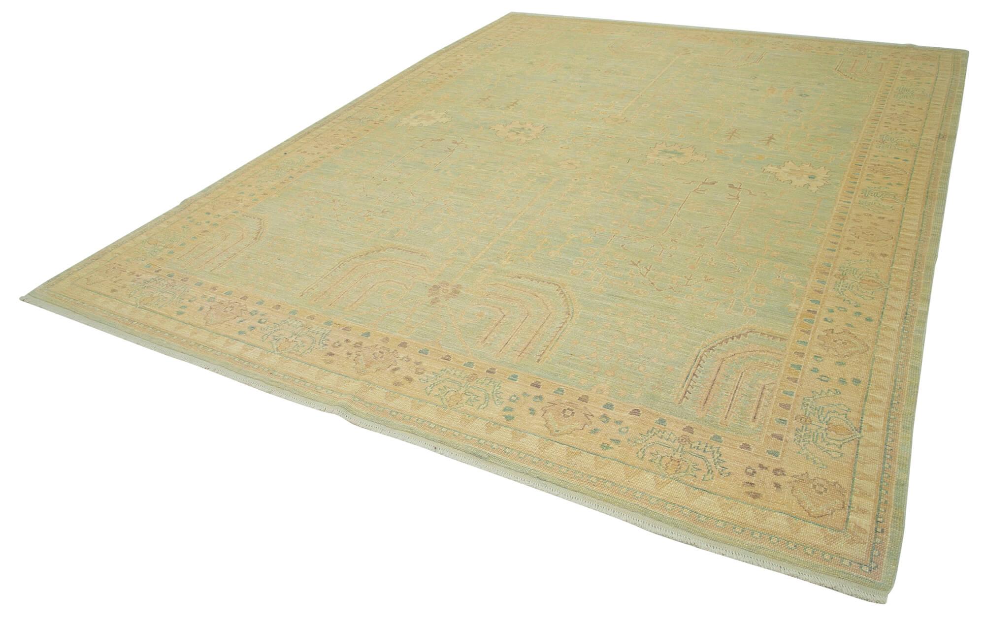 9 x 12 Green Oushak Rug - 3302