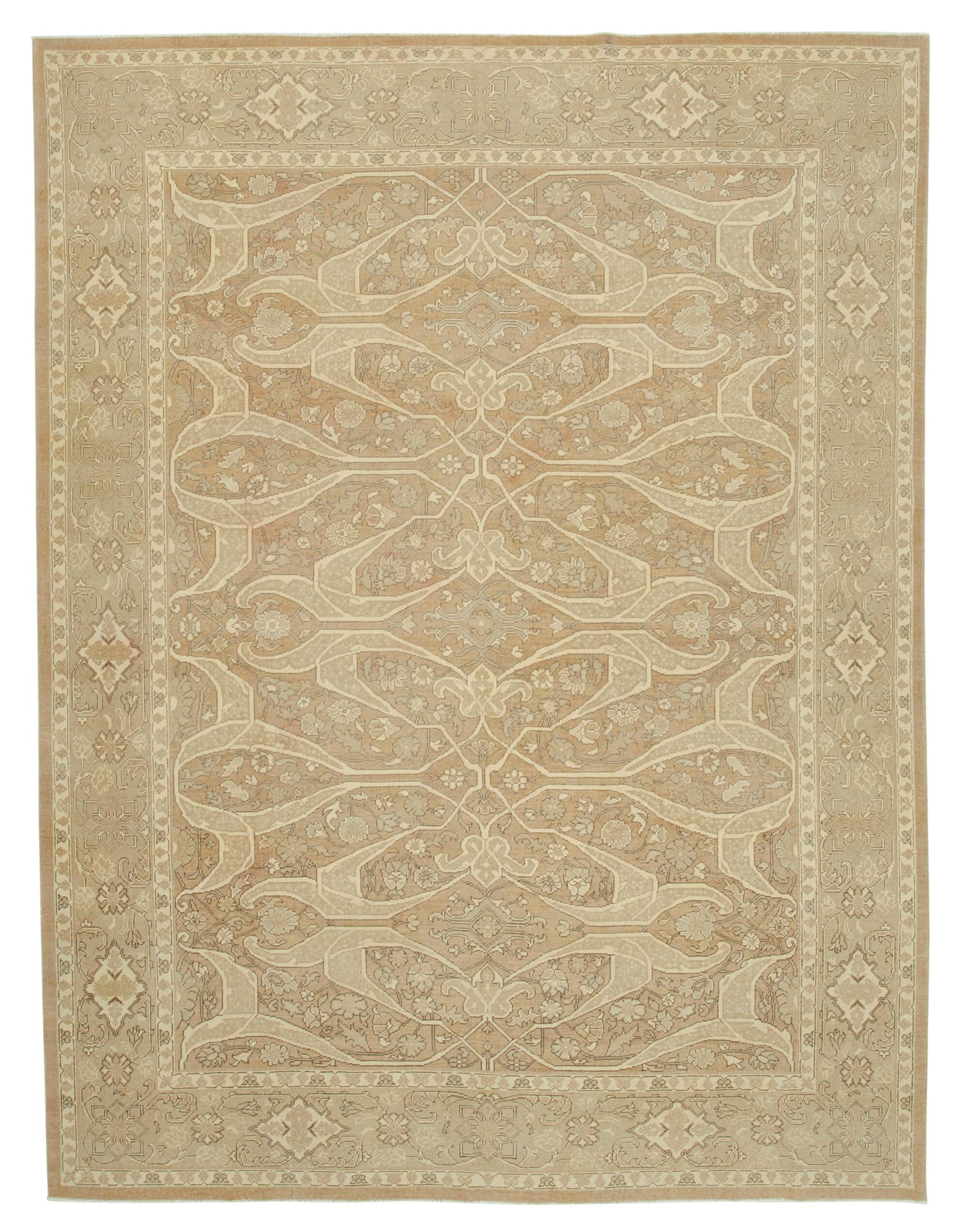 9 x 11 Brown Oushak Rug - 3303