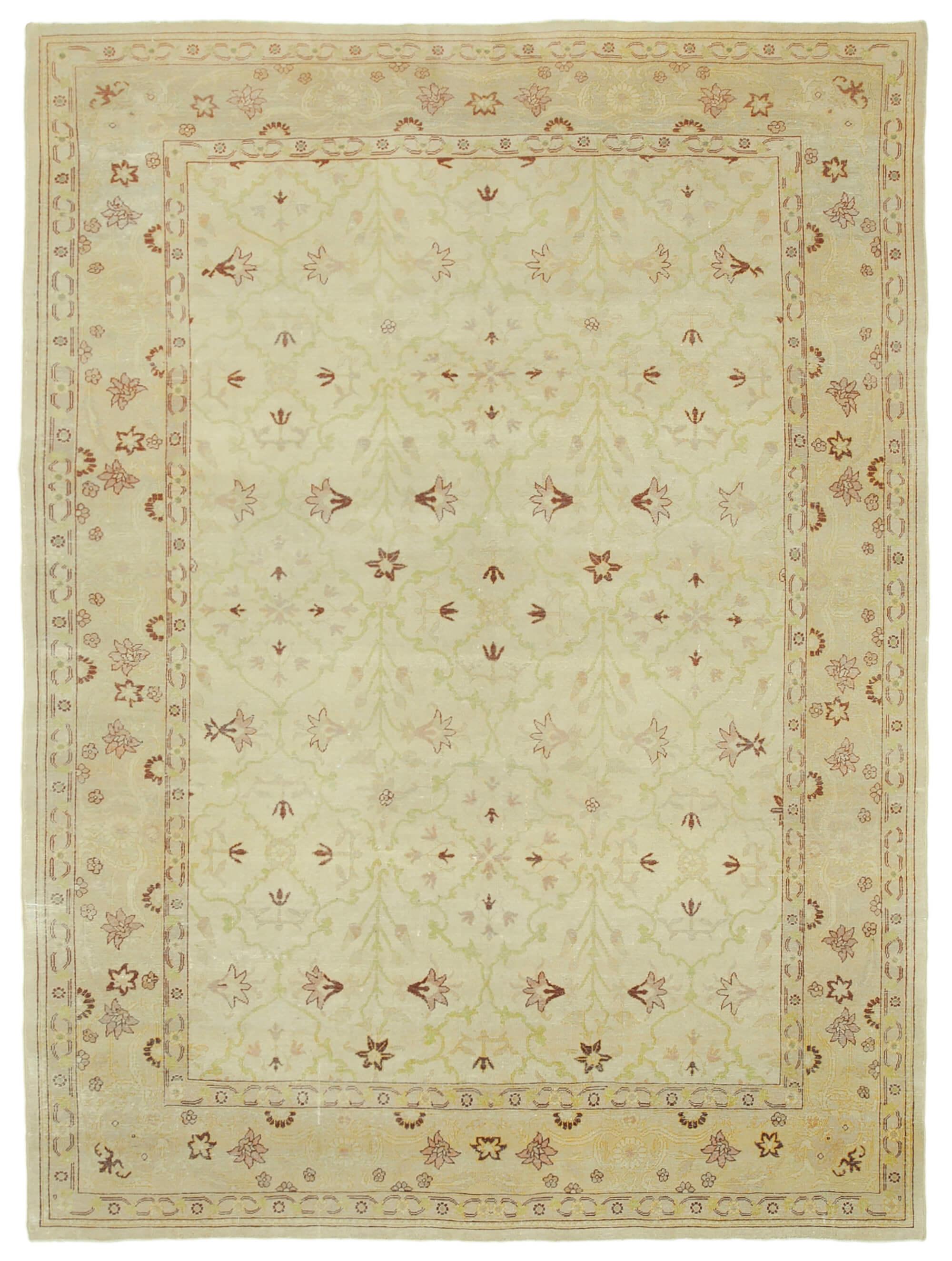 8 x 12 Beige Oushak Rug - 3306