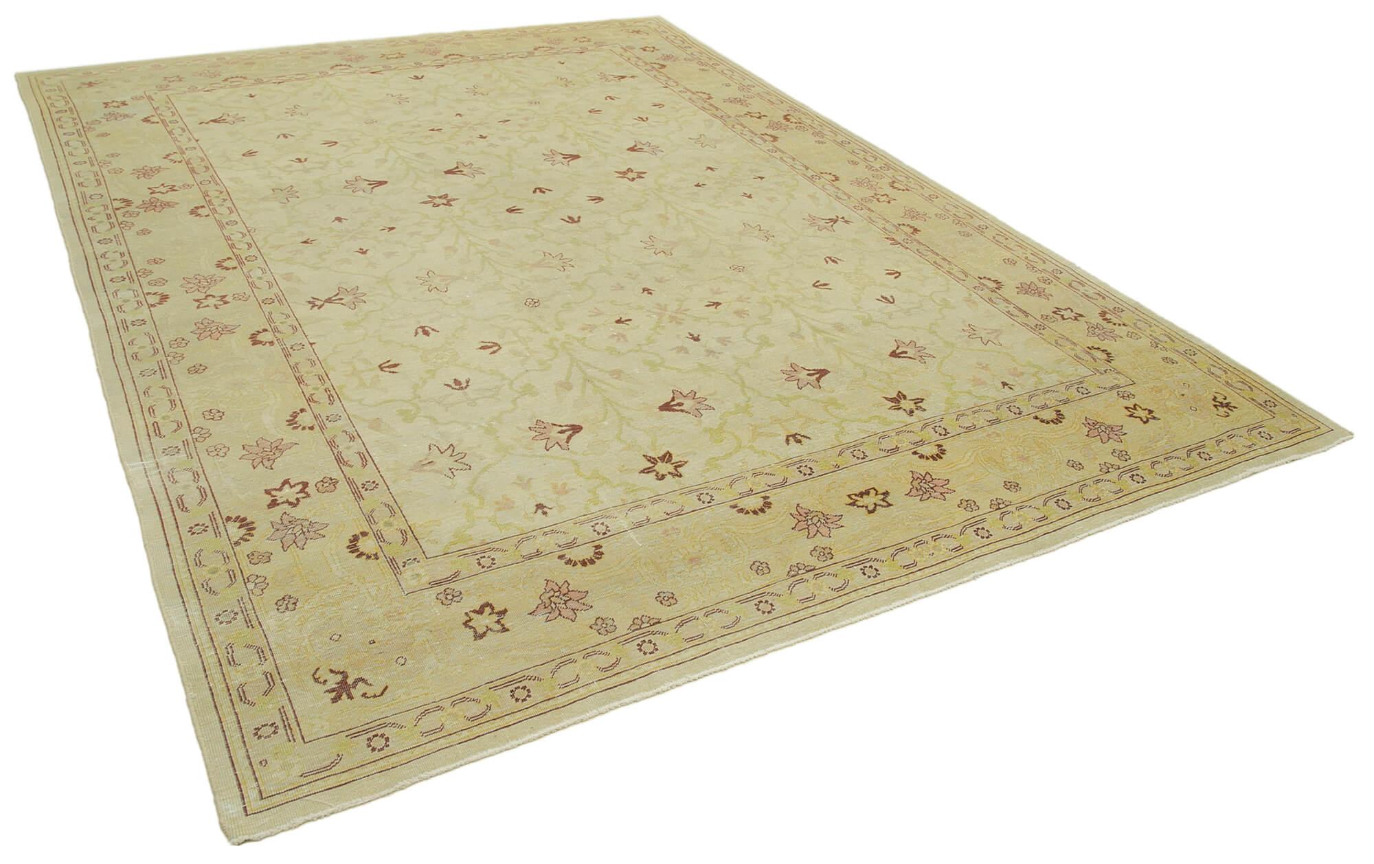 8 x 12 Beige Oushak Rug - 3306