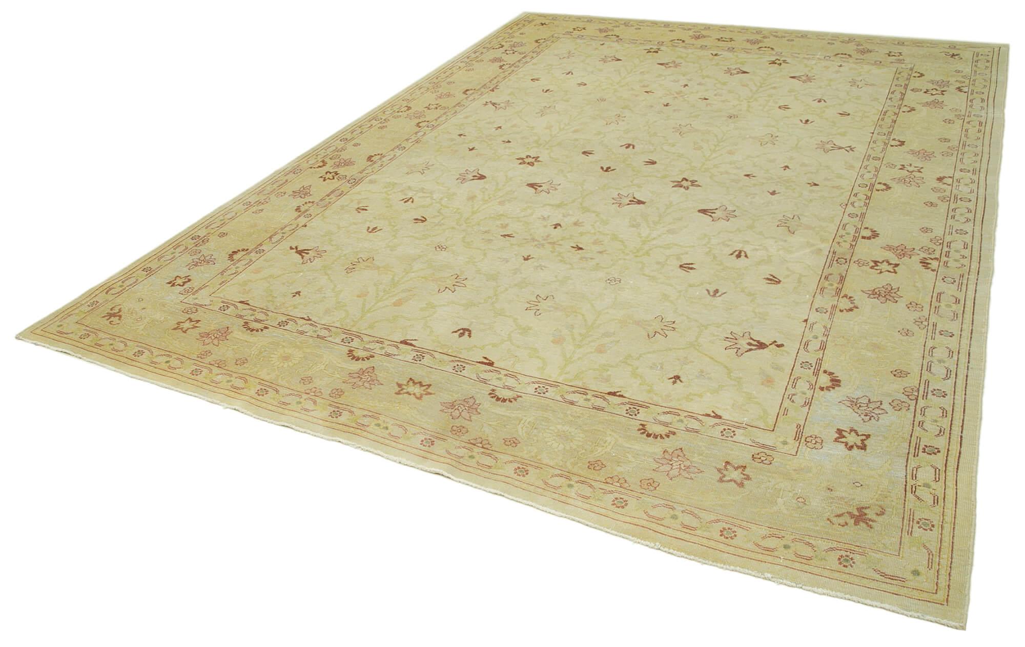 8 x 12 Beige Oushak Rug - 3306