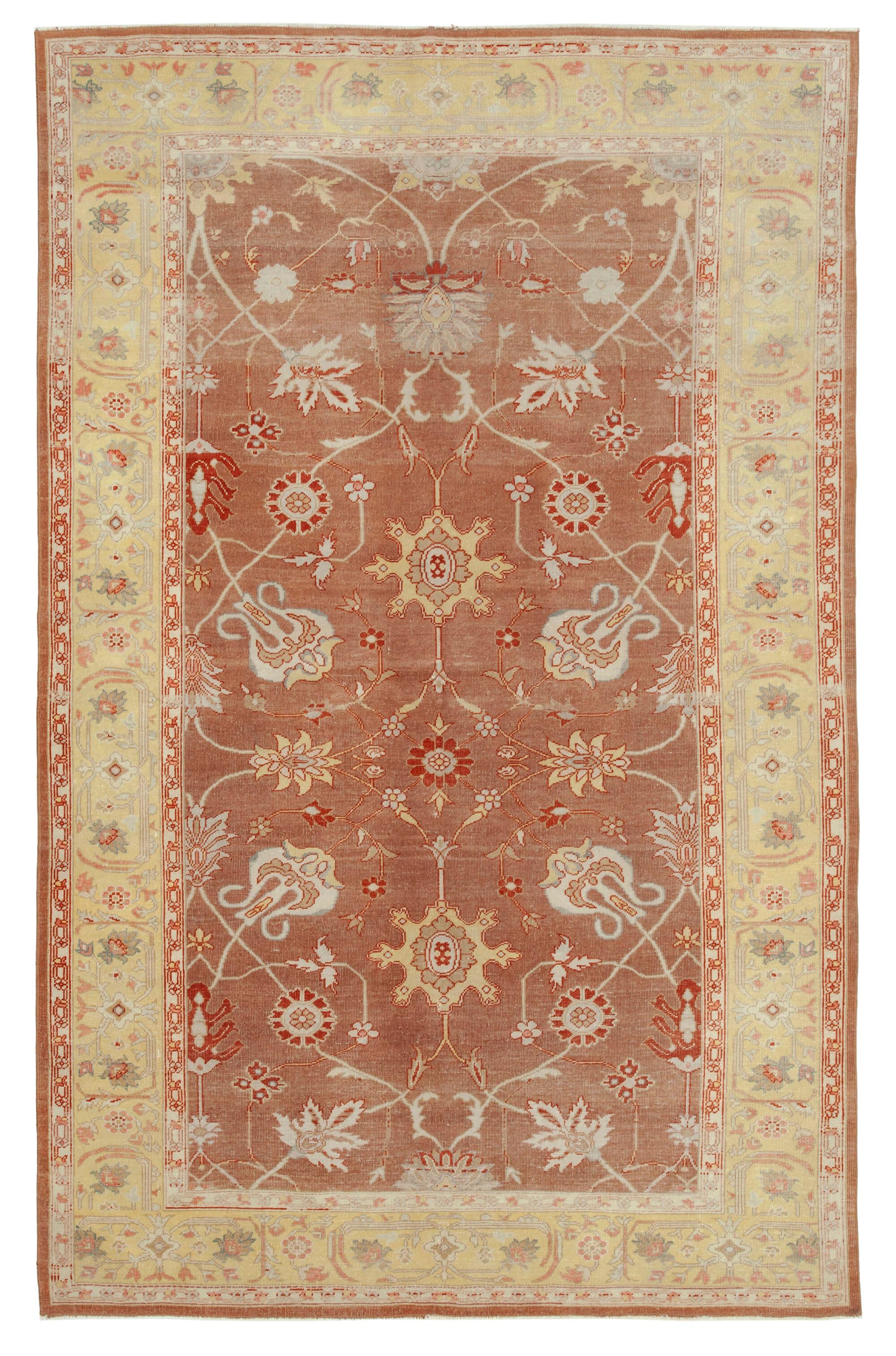 6 x 9 Red Oushak Rug - 3308