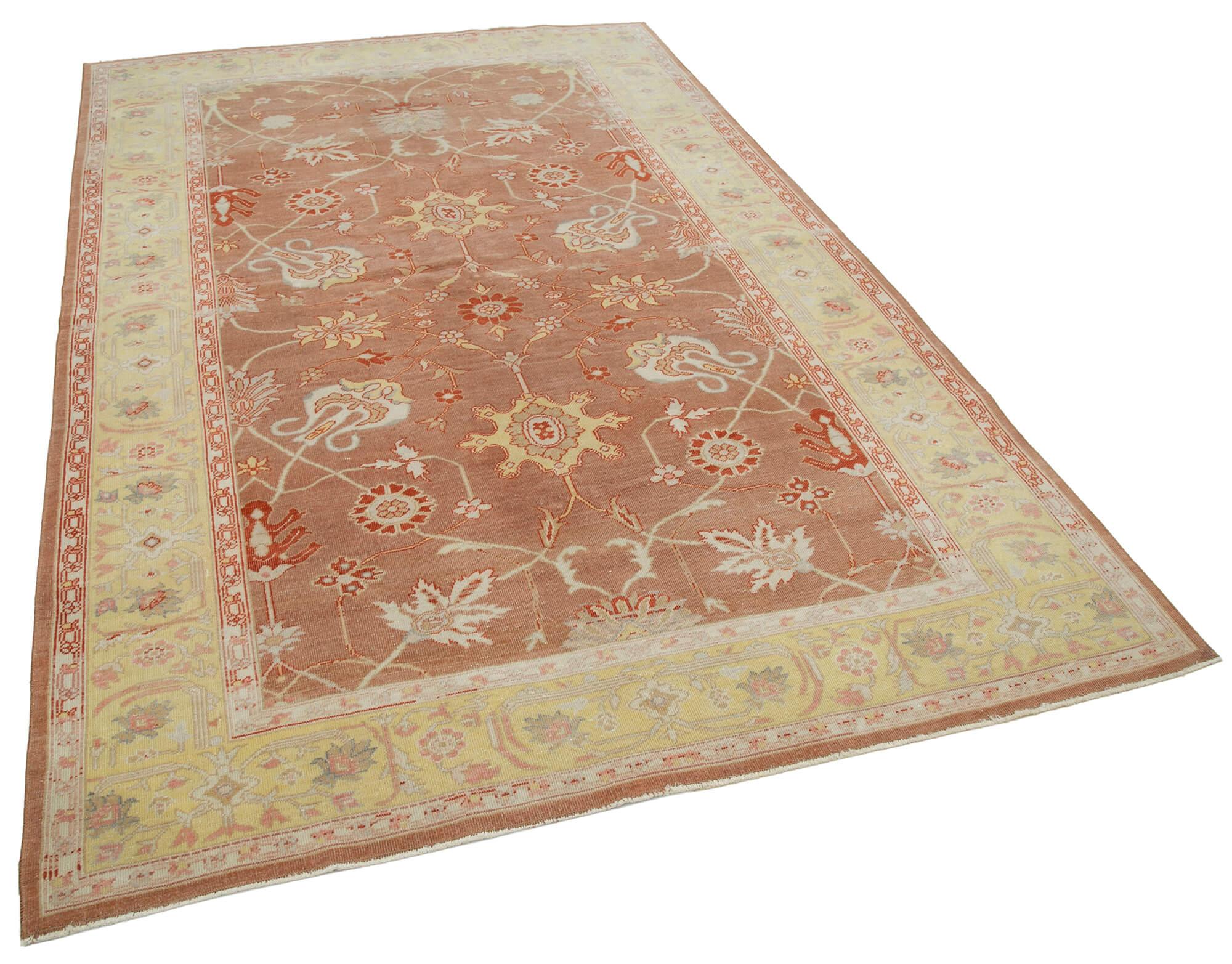 6 x 9 Red Oushak Rug - 3308