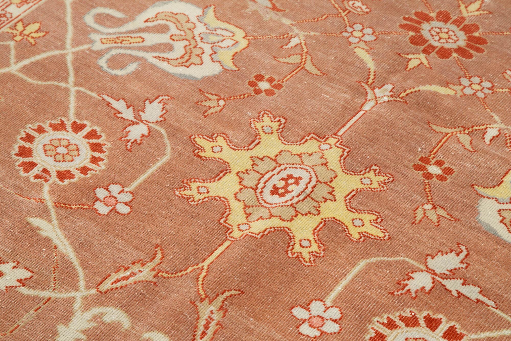 6 x 9 Red Oushak Rug - 3308