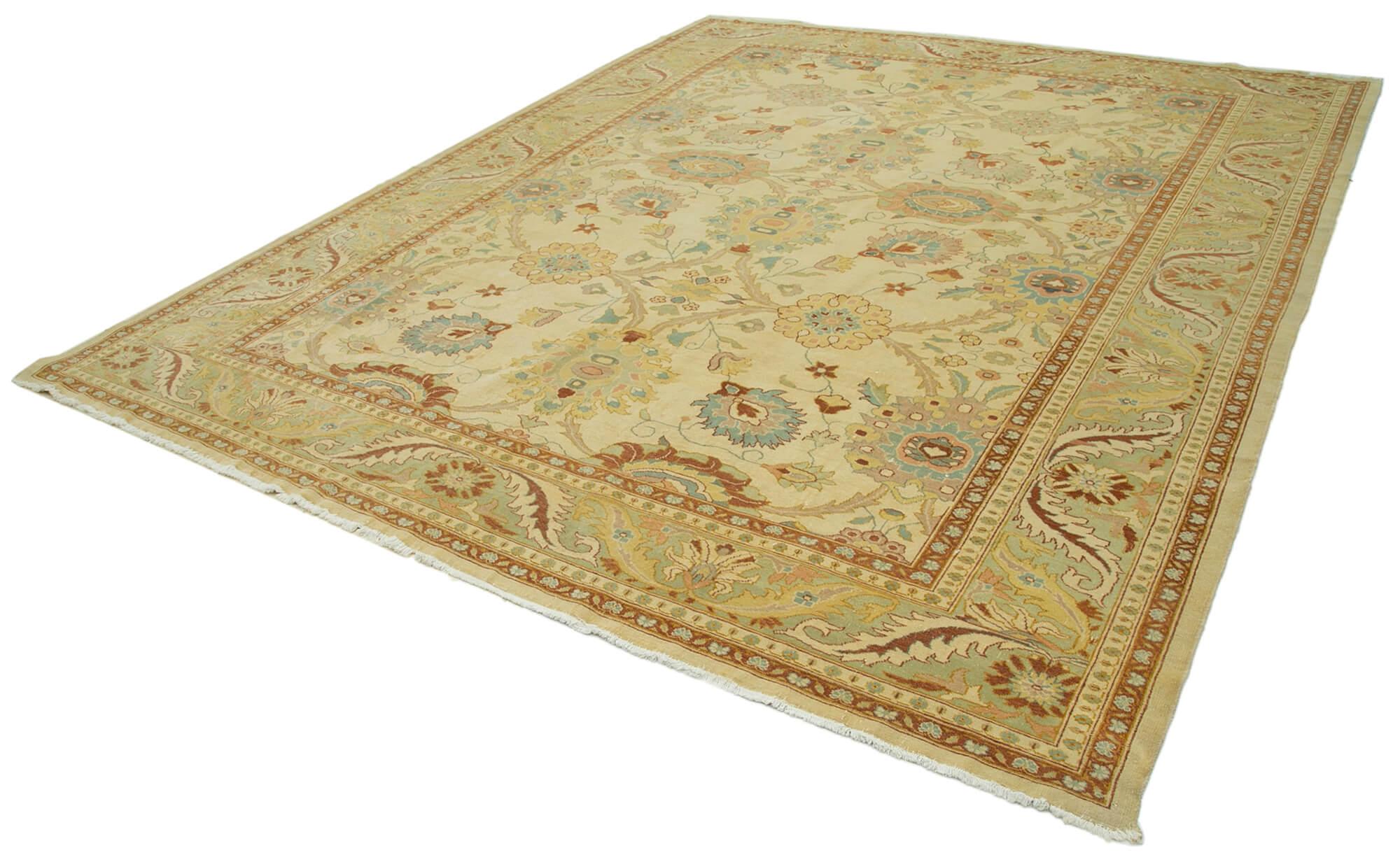 10 x 12 Beige Oushak Rug - 3311