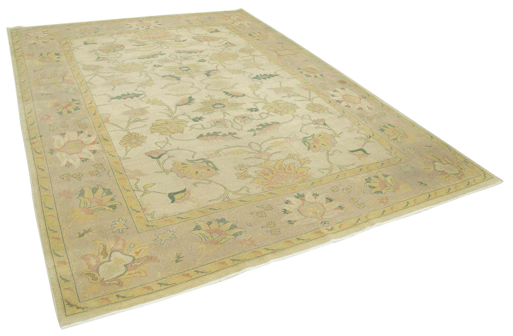 8 x 11 Beige Oushak Rug - 3312