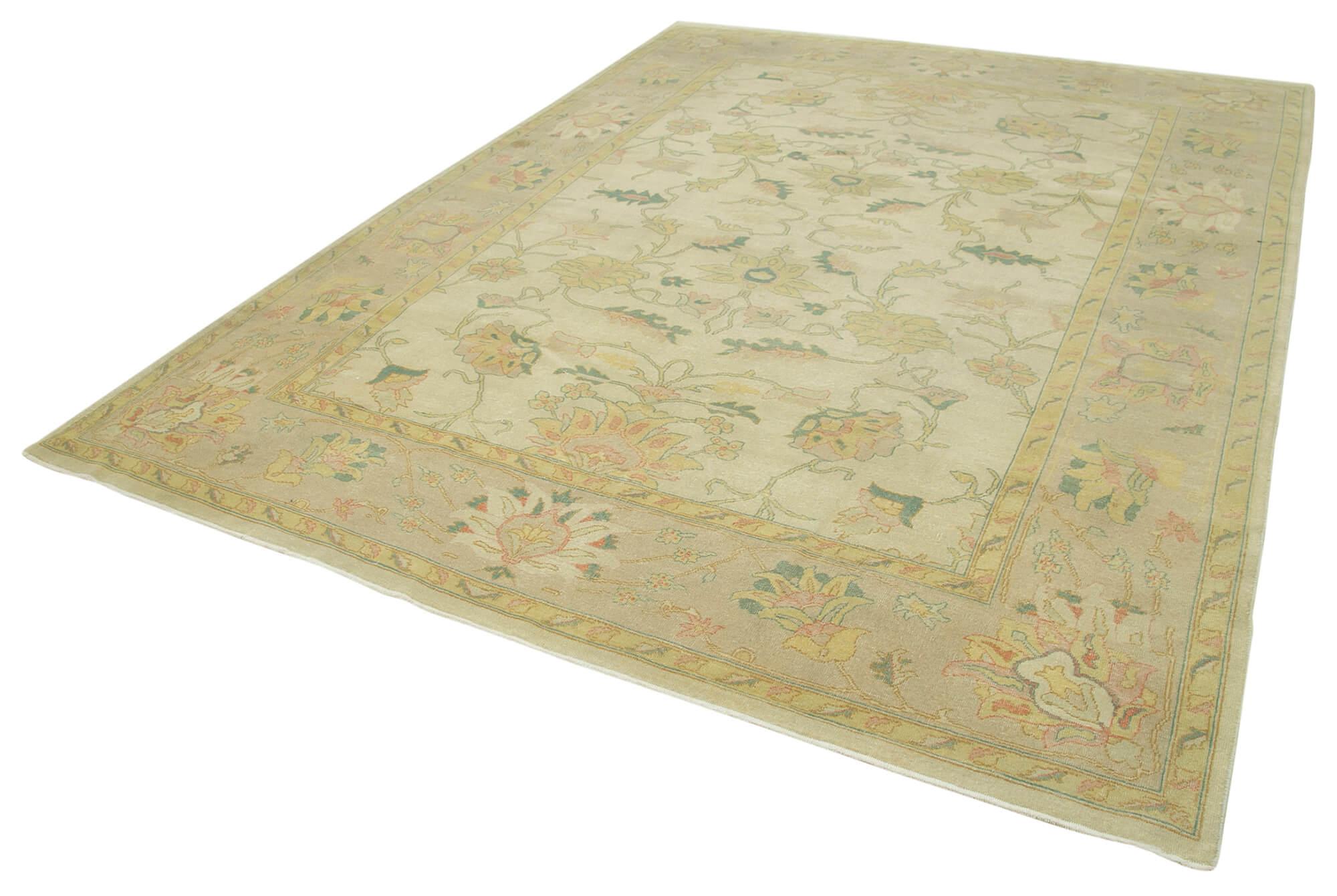 8 x 11 Beige Oushak Rug - 3312