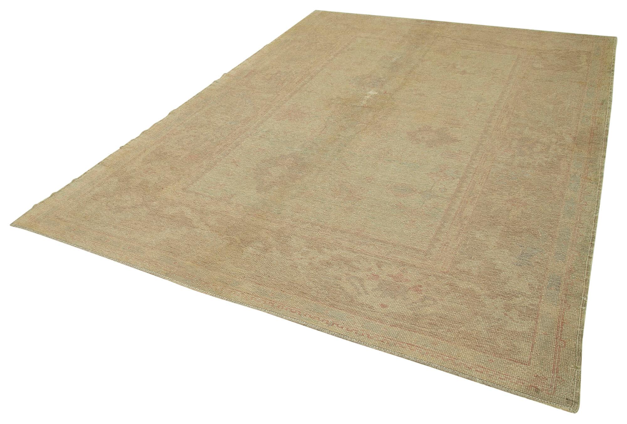 7 x 10 Beige Oushak Rug - 3313