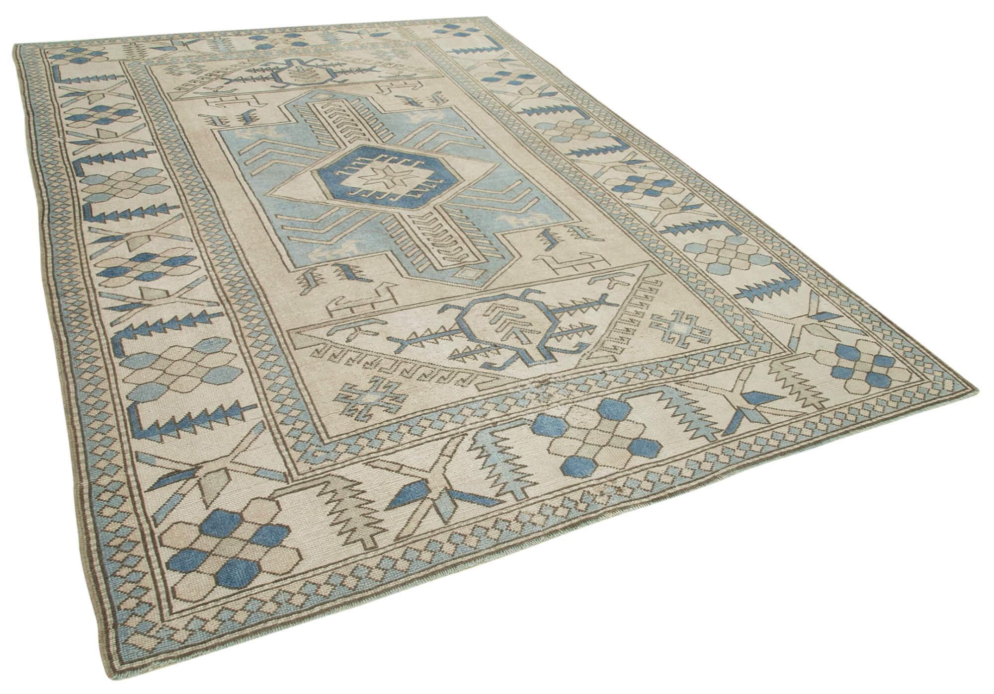 7 x 10 Blue Oushak Rug - 3315