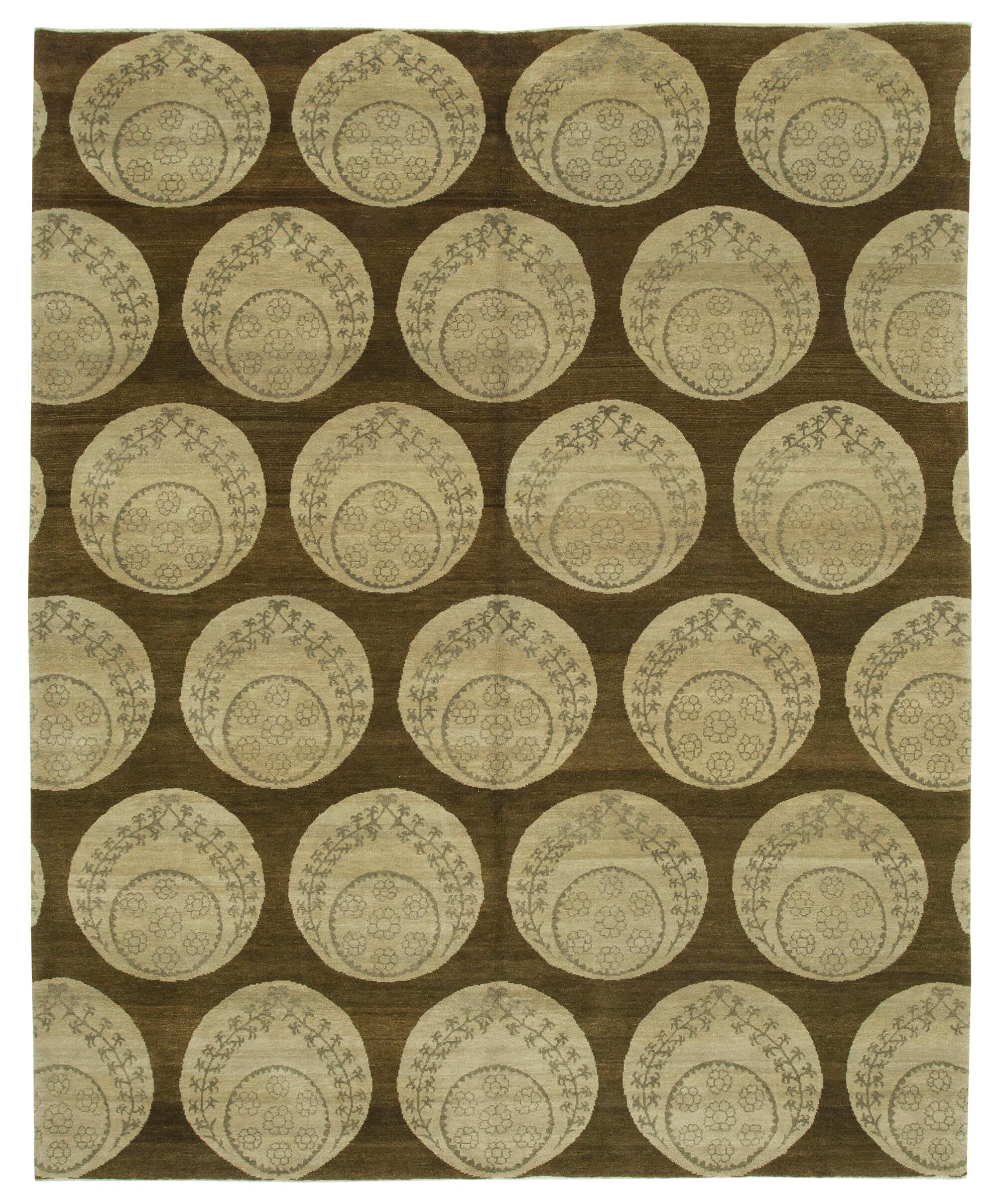 8 x 10 Brown Oushak Rug - 3319