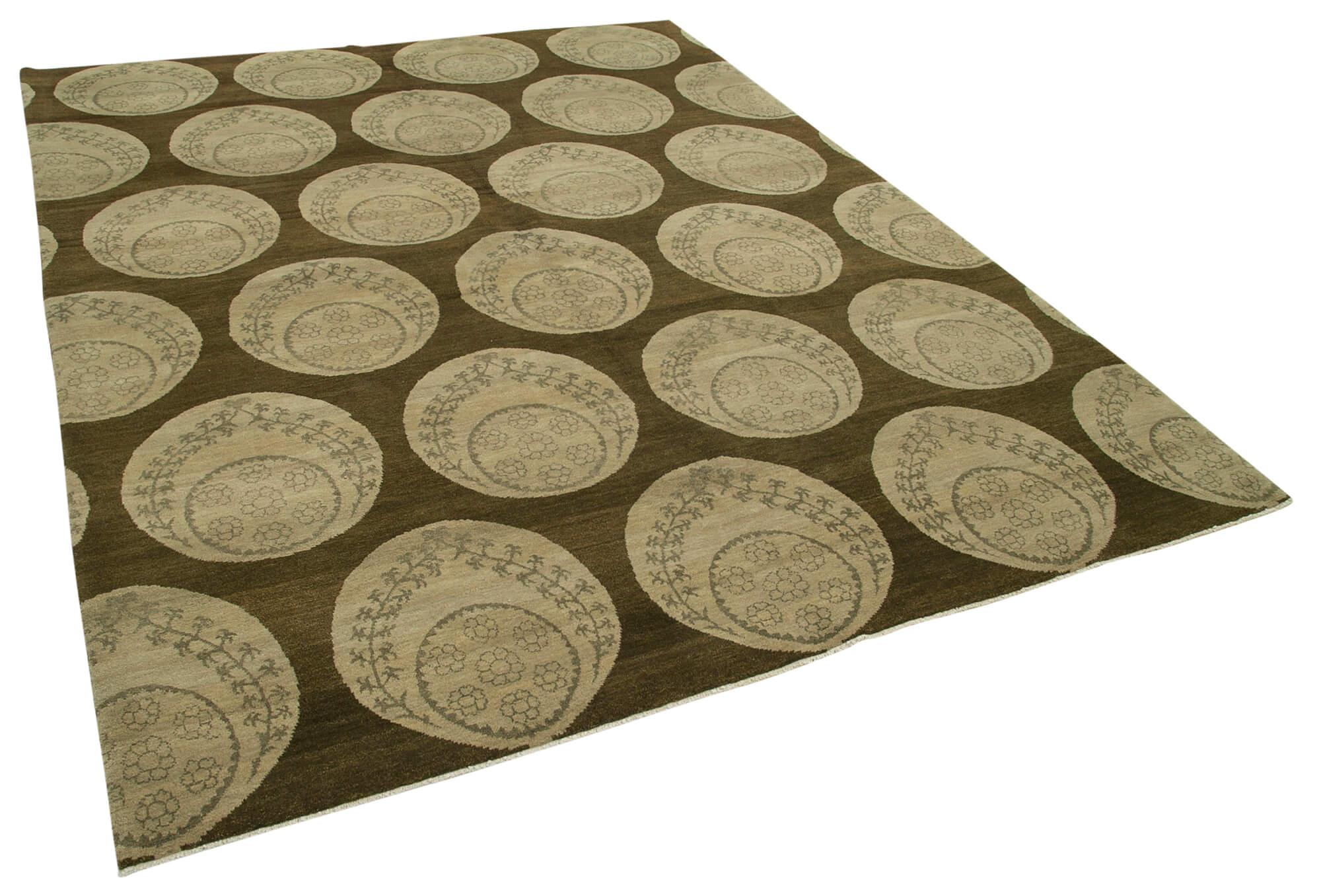 8 x 10 Brown Oushak Rug - 3319