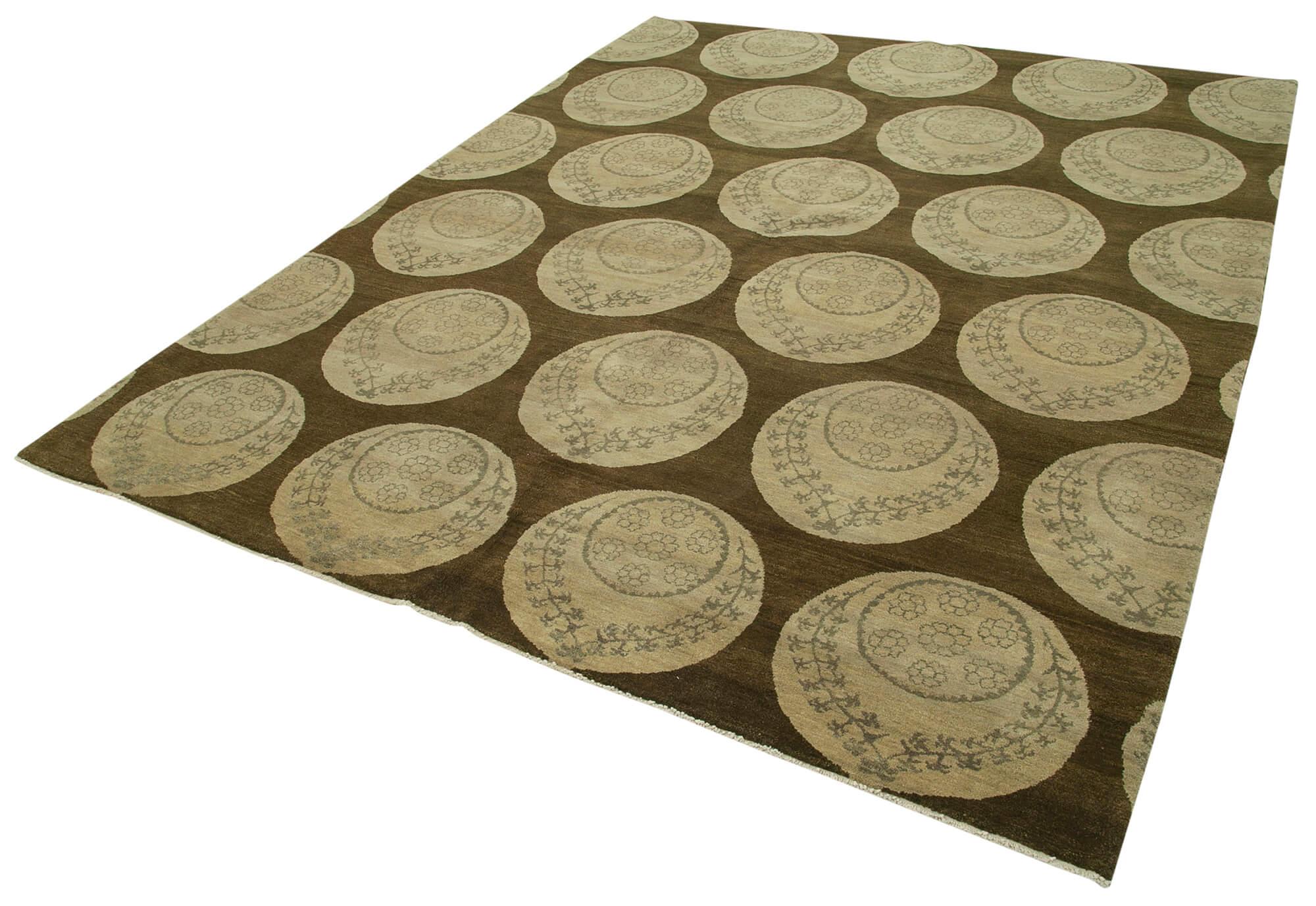 8 x 10 Brown Oushak Rug - 3319