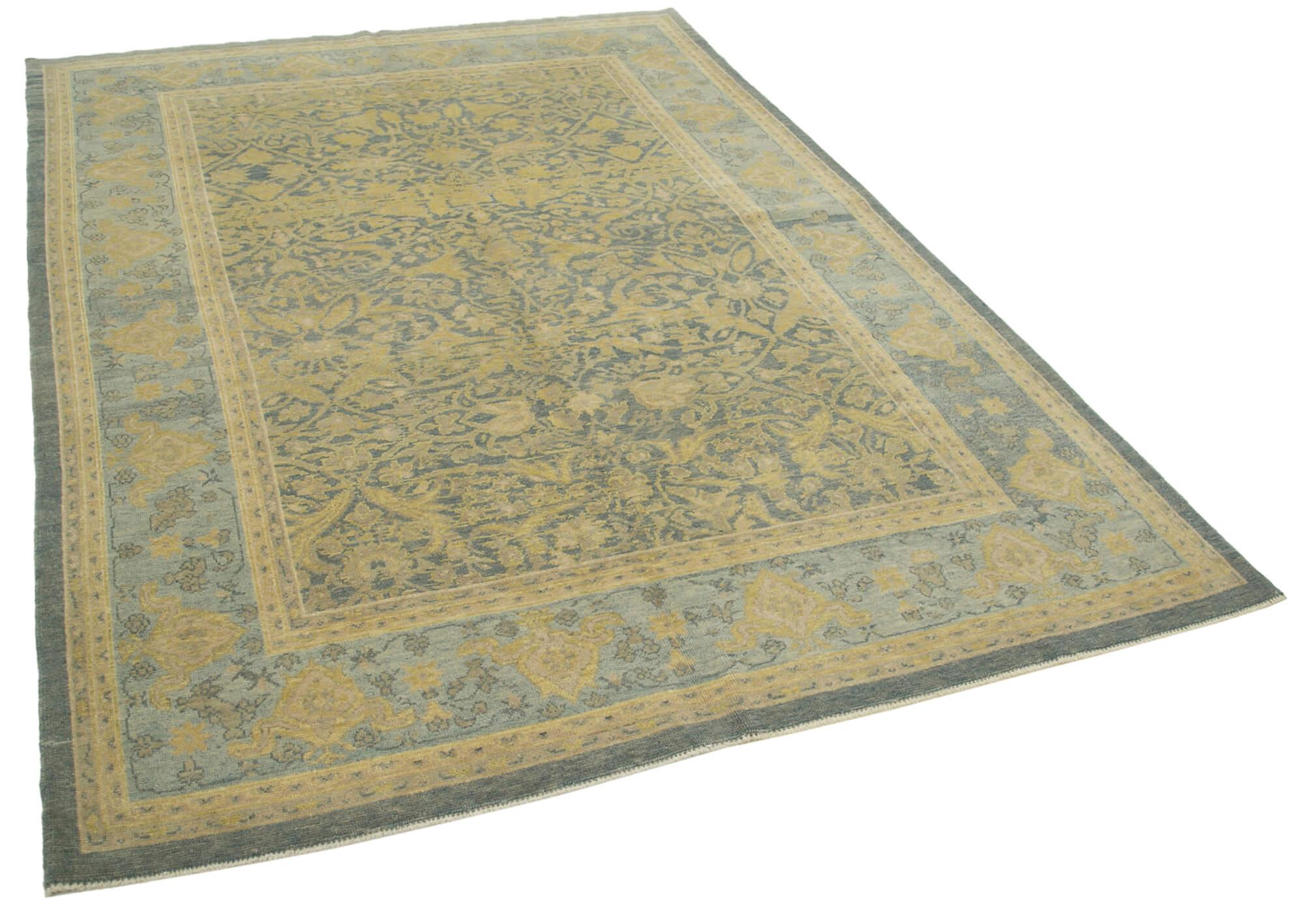 6 x 10 Blue Oushak Rug - 3323