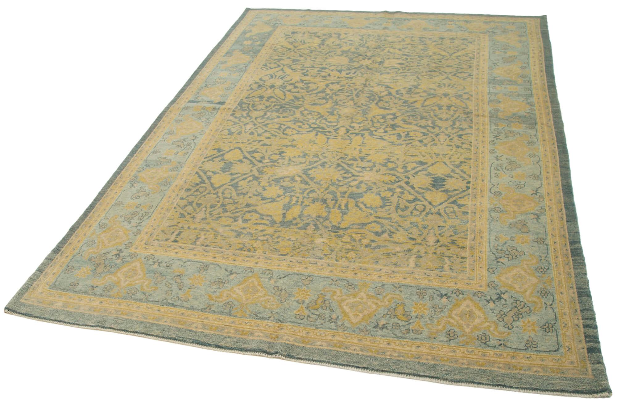 6 x 10 Blue Oushak Rug - 3323