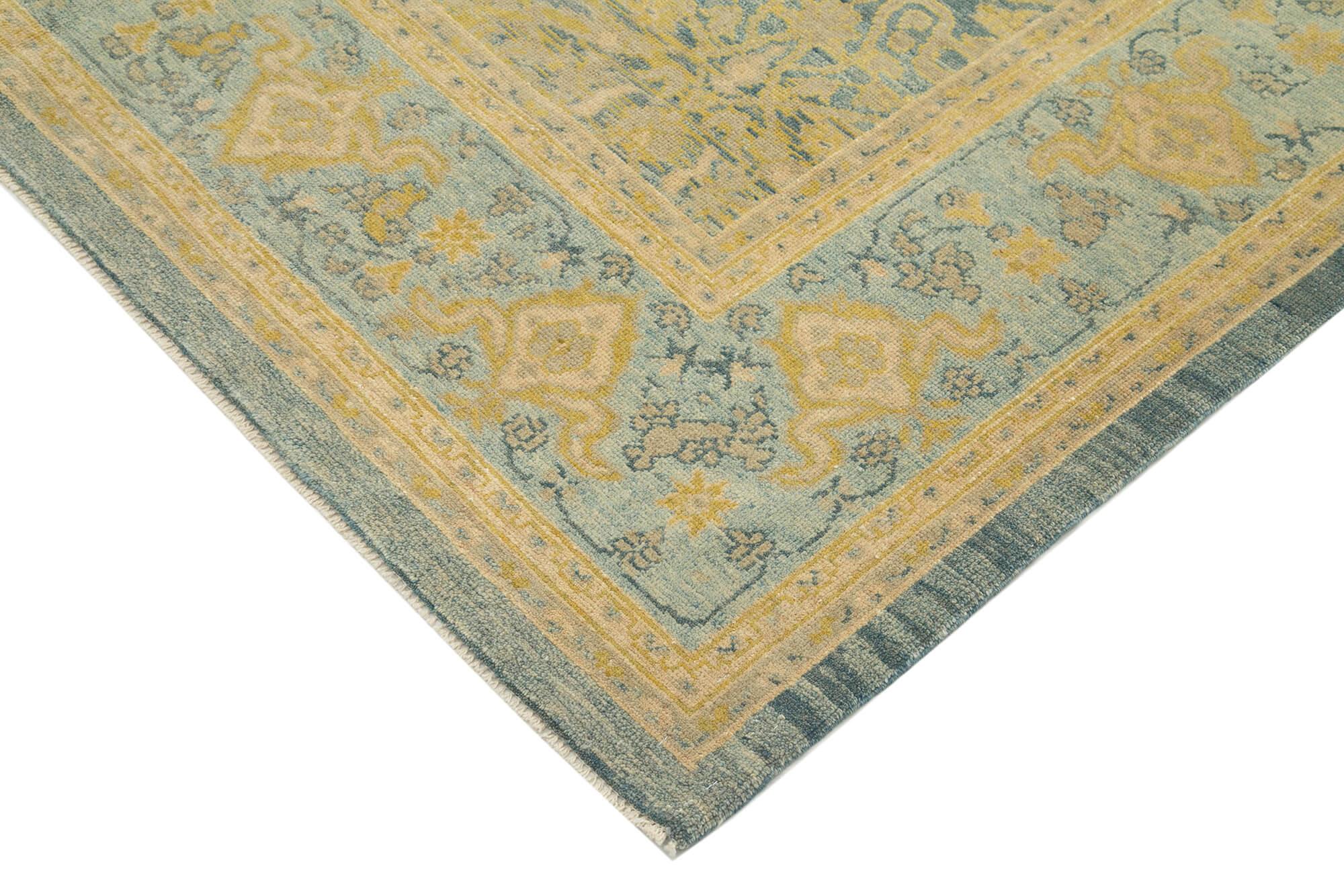 6 x 10 Blue Oushak Rug - 3323