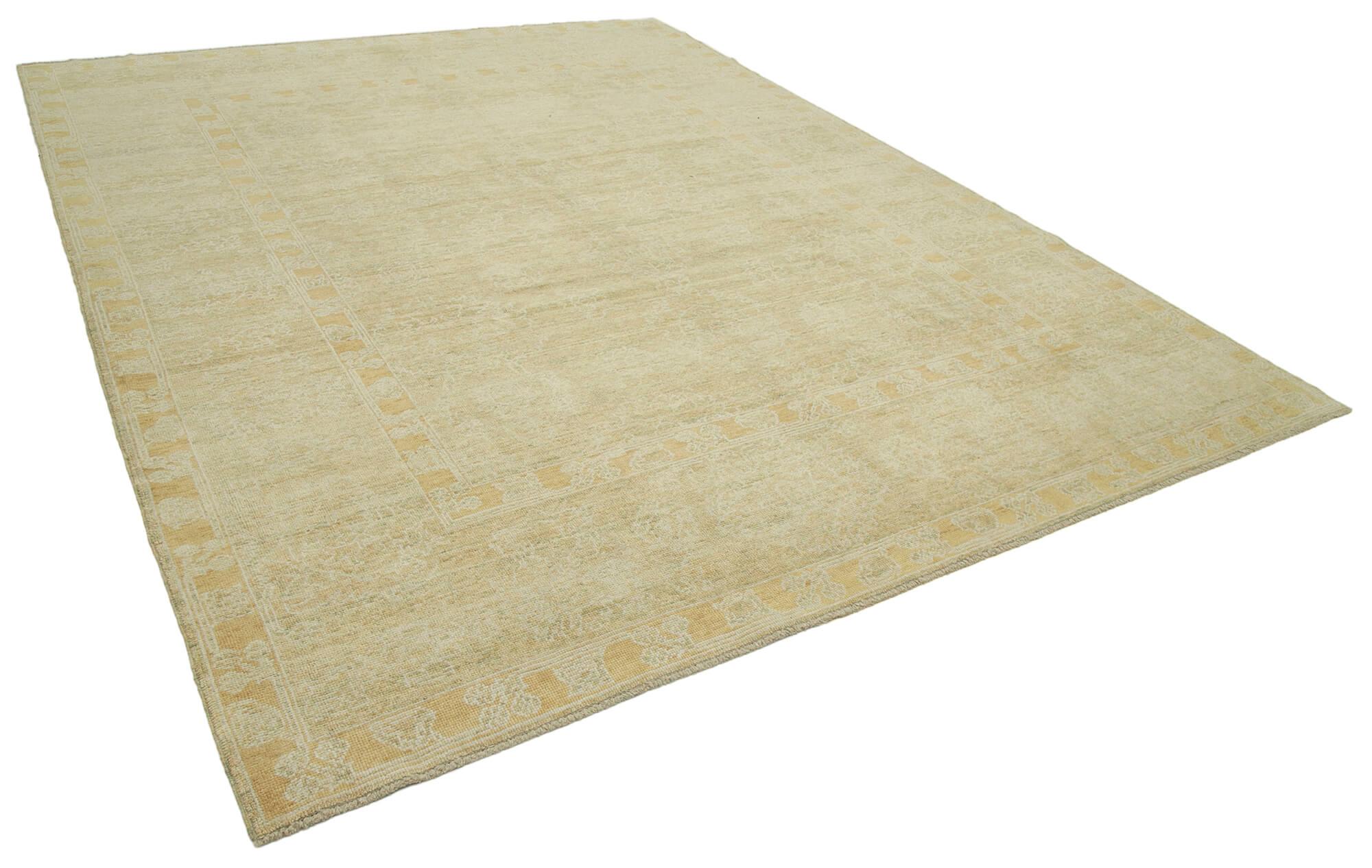 9 x 12 Beige Oushak Rug - 3324