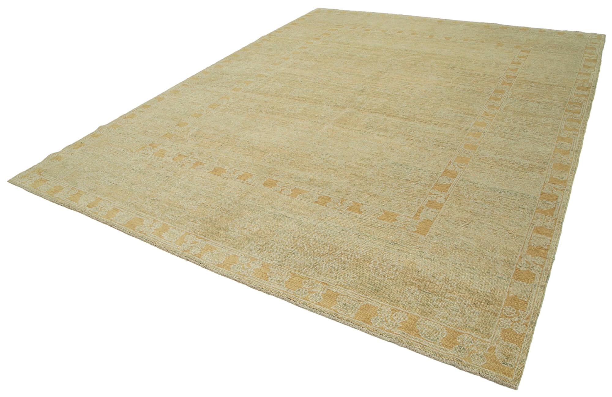 9 x 12 Beige Oushak Rug - 3324