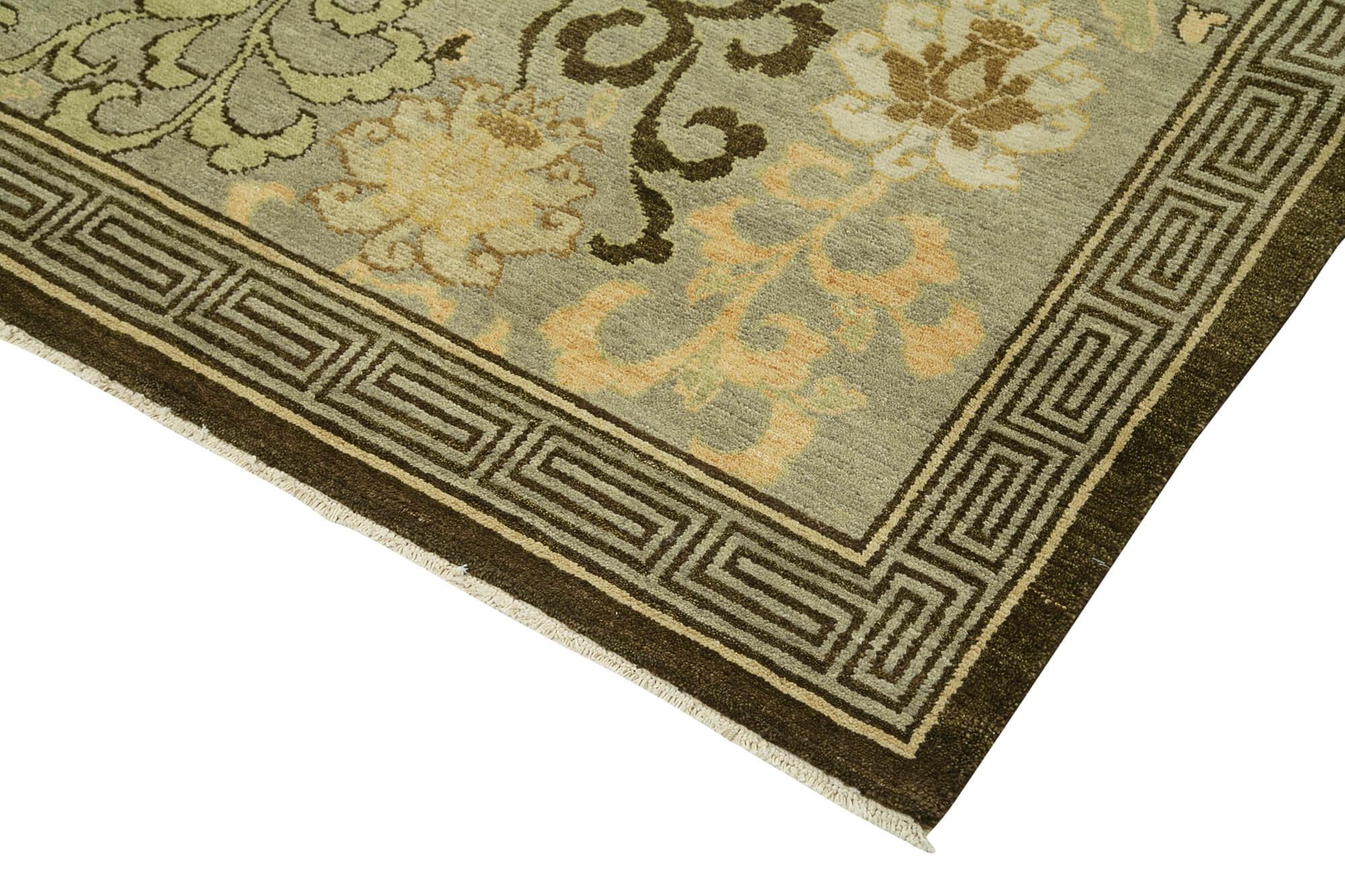 8 x 10 Green Oushak Rug - 3328