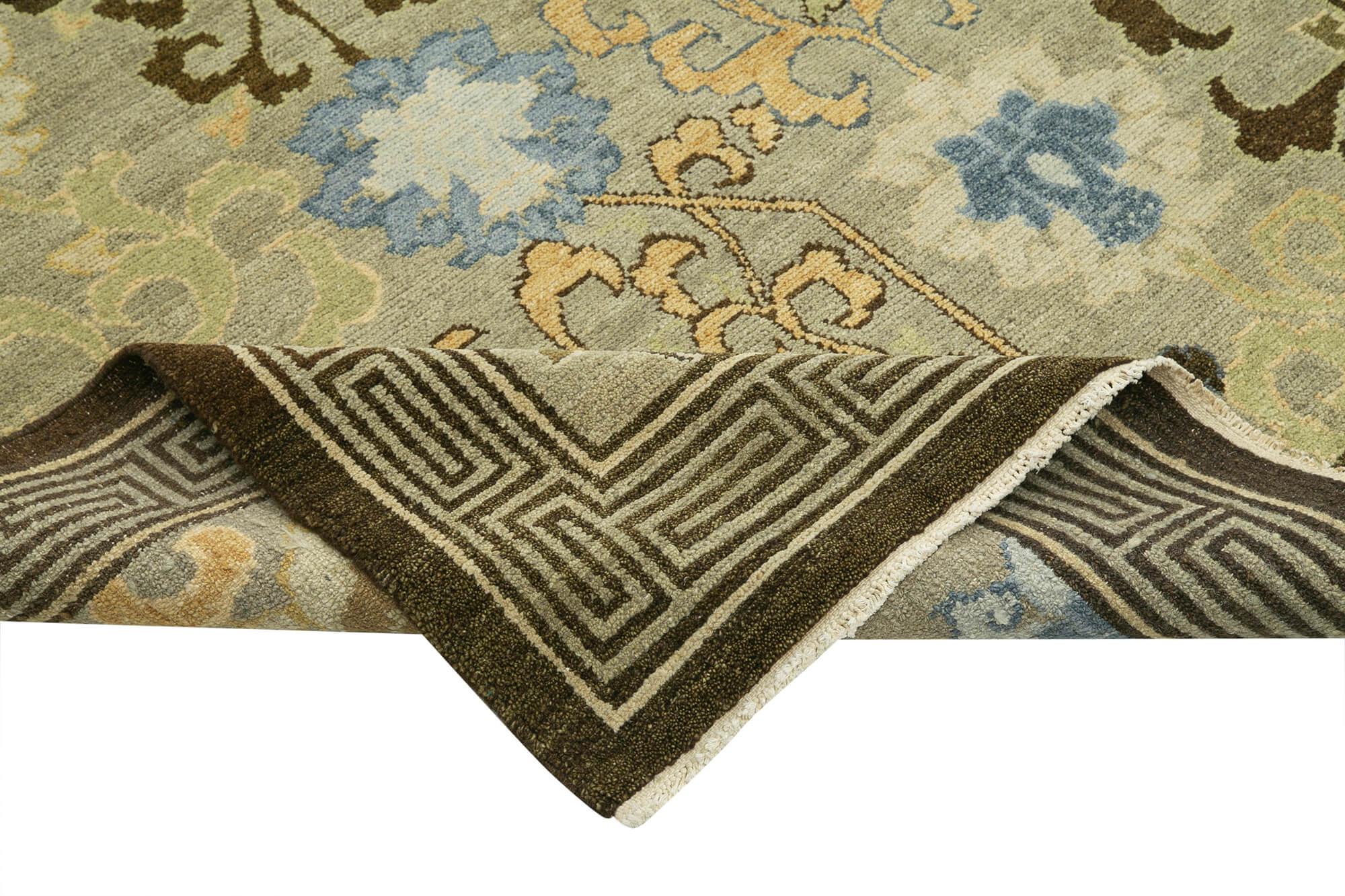 8 x 10 Green Oushak Rug - 3328