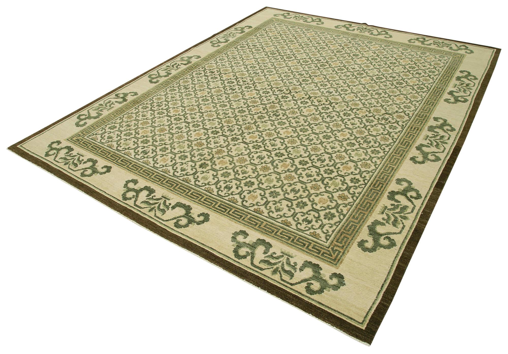 8 x 10 Beige Oushak Rug - 3330