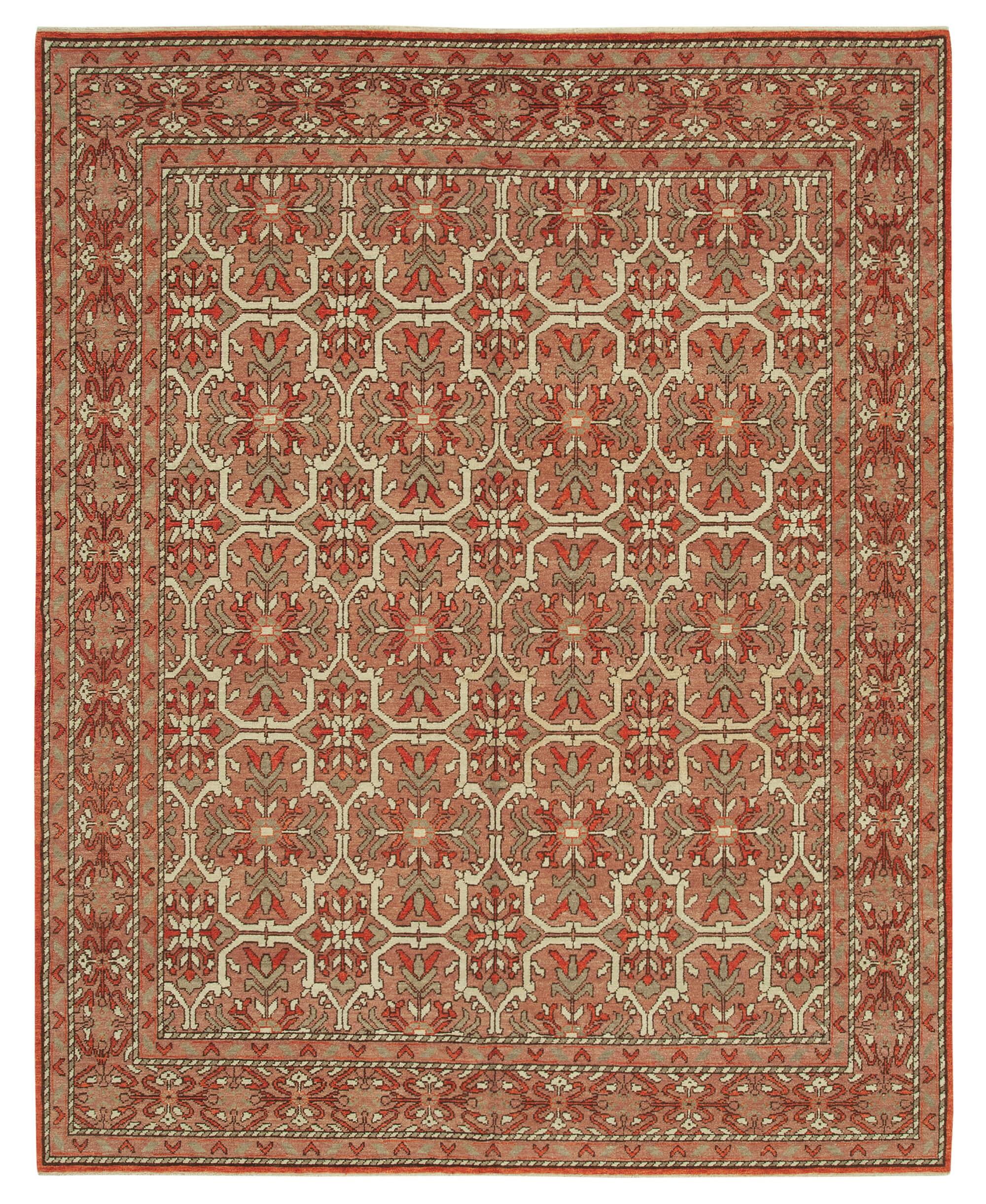 8 x 10 Red Oushak Rug - 3333