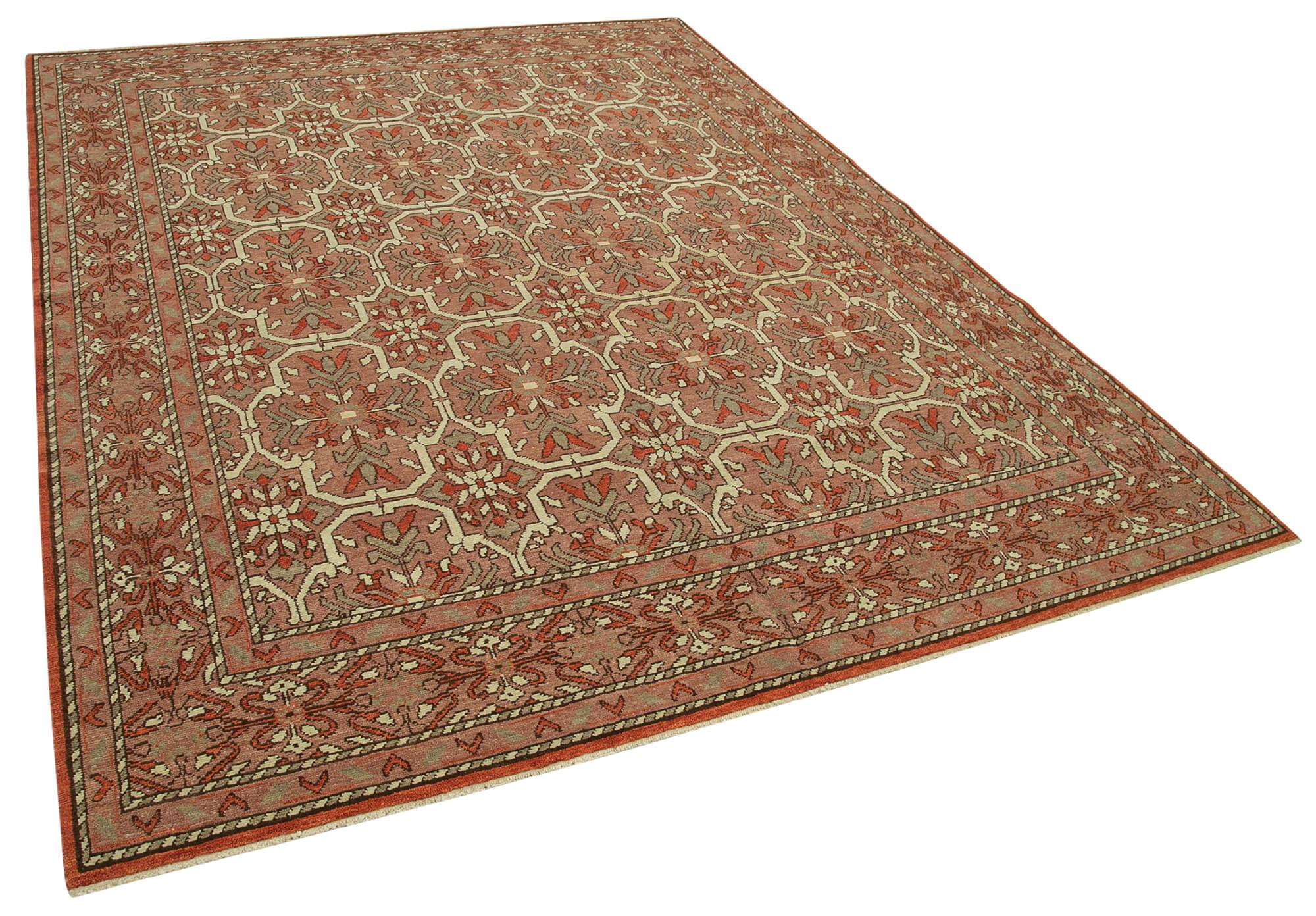 8 x 10 Red Oushak Rug - 3333