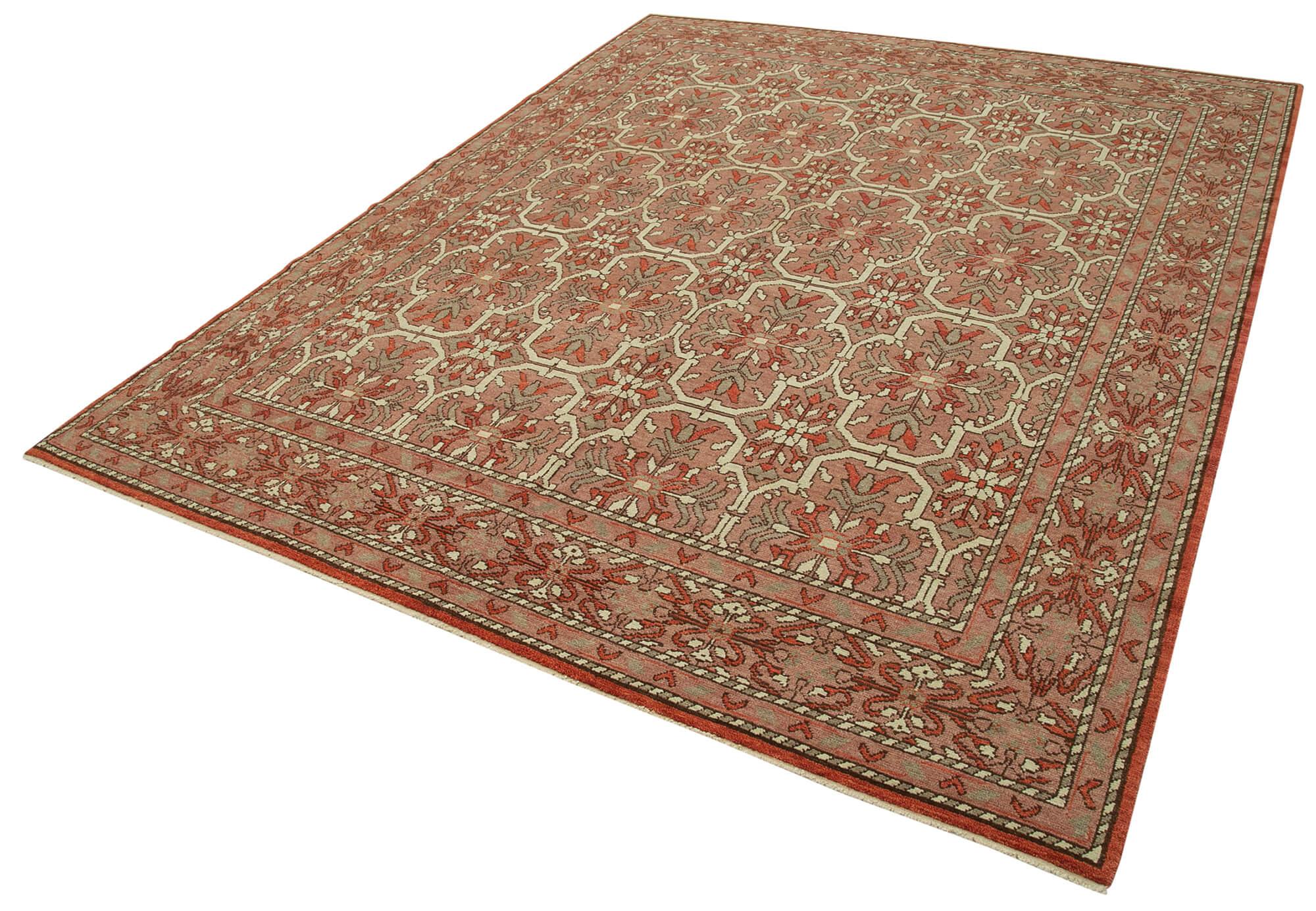 8 x 10 Red Oushak Rug - 3333