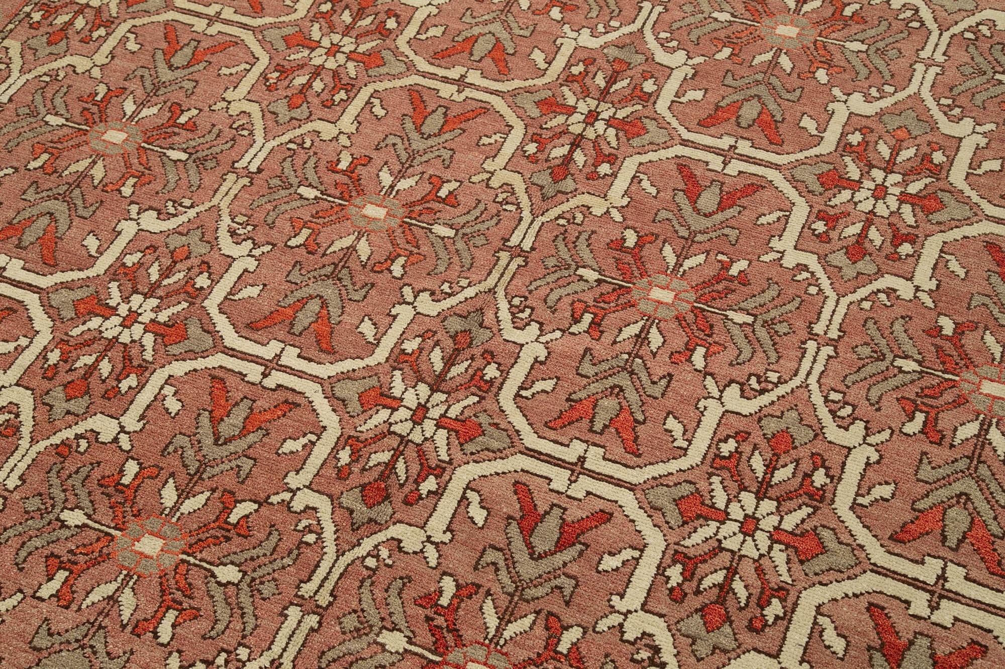 8 x 10 Red Oushak Rug - 3333