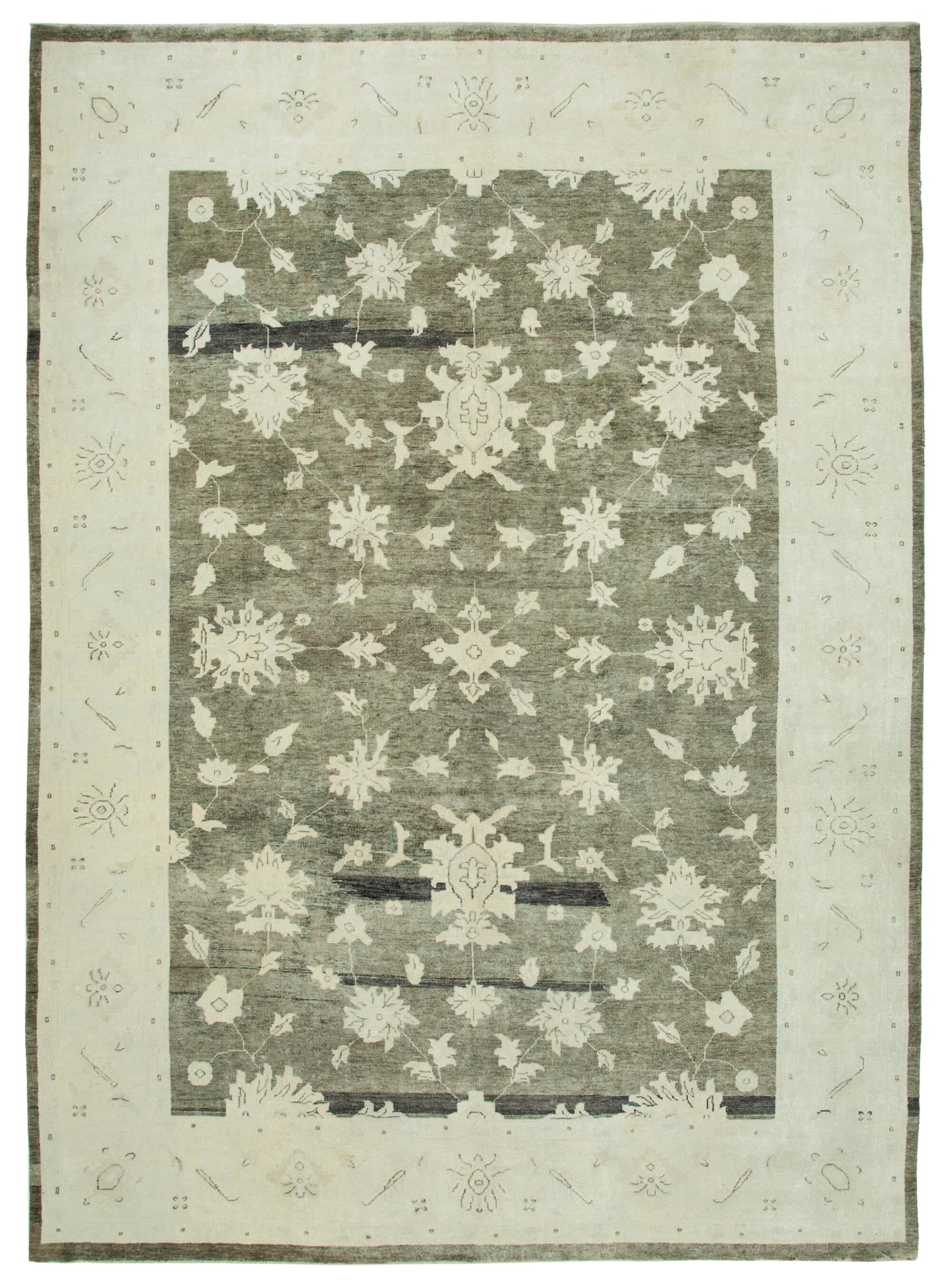 9 x 13 Beige Oushak Rug - 3336