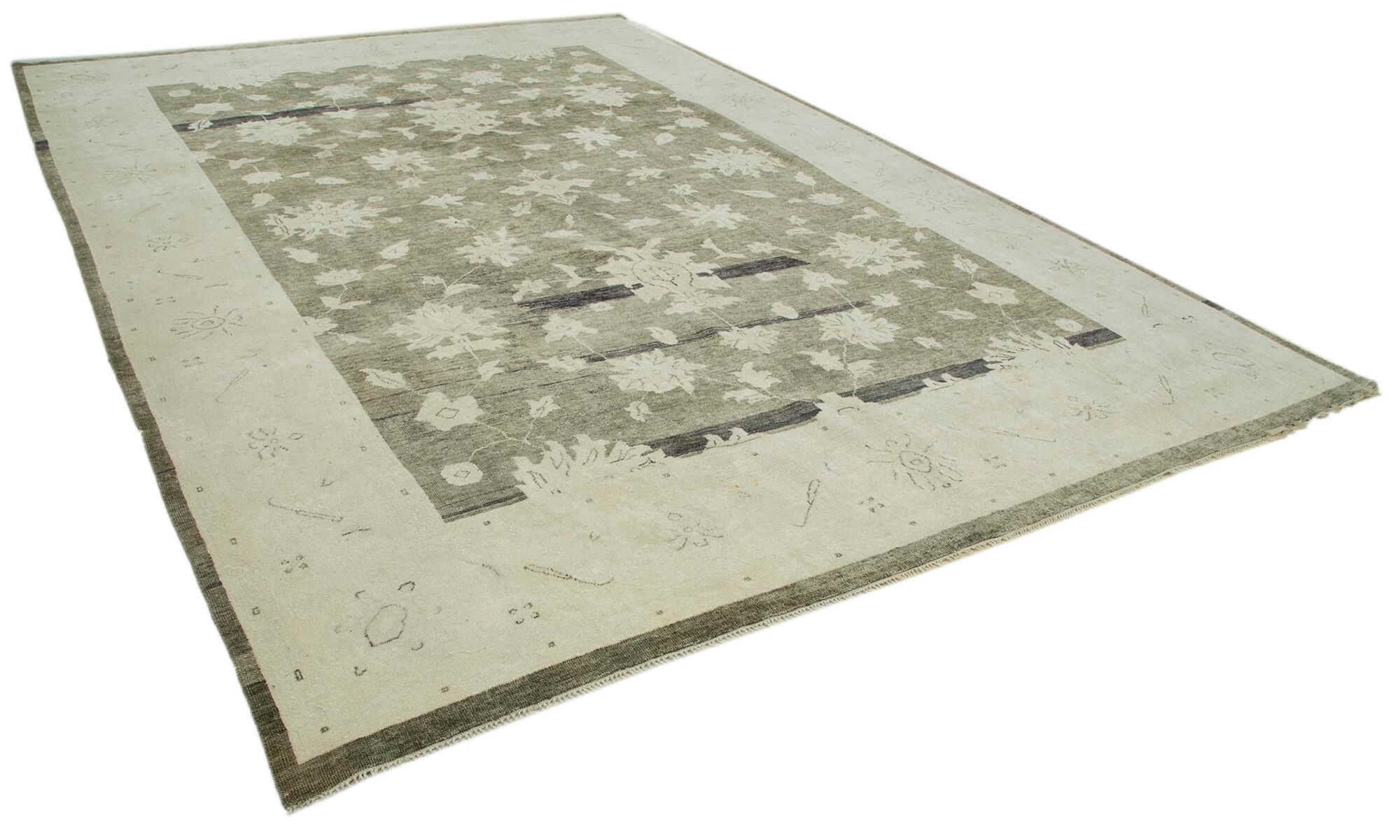 9 x 13 Beige Oushak Rug - 3336