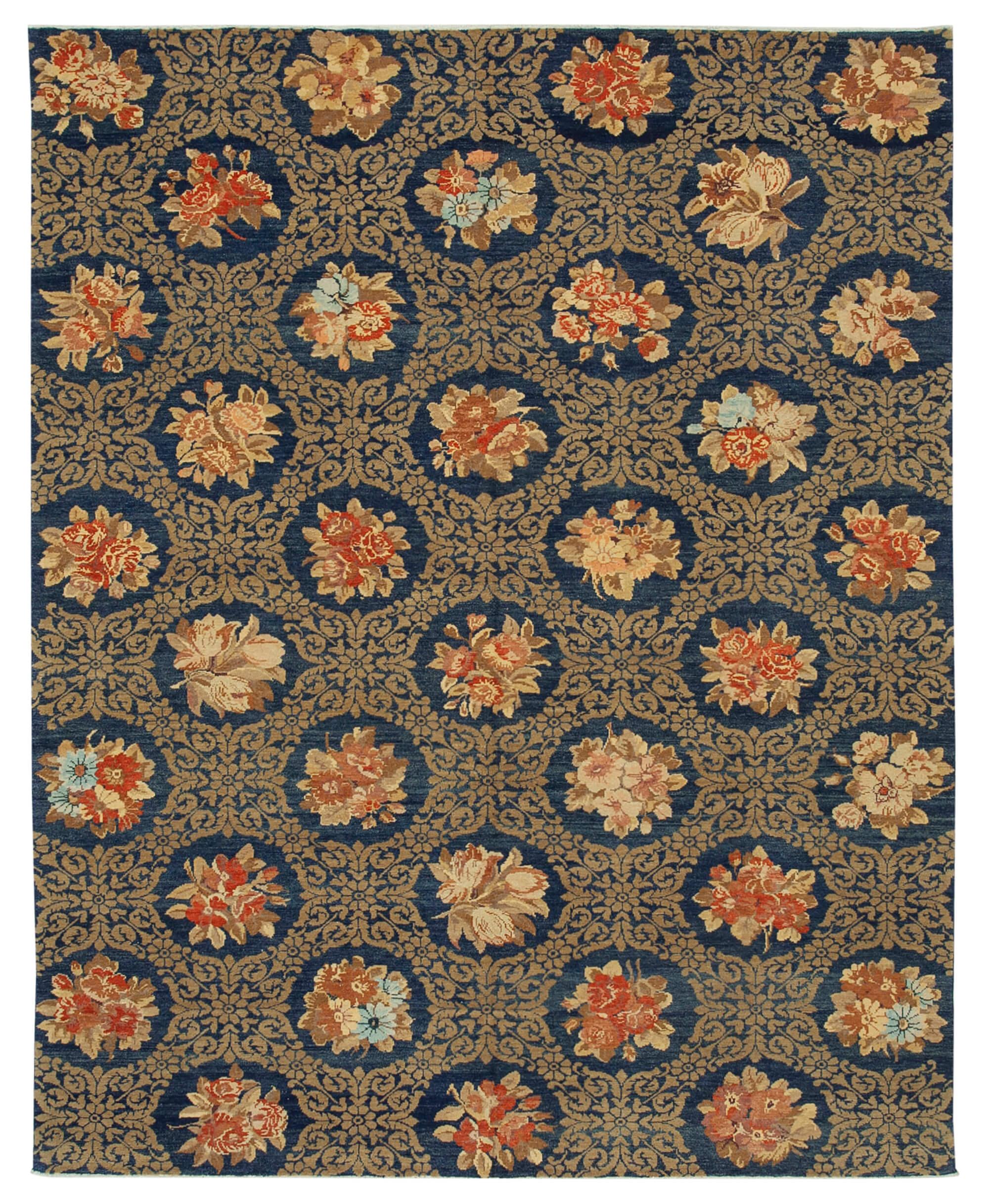 8 x 10 Blue Oushak Rug - 3339