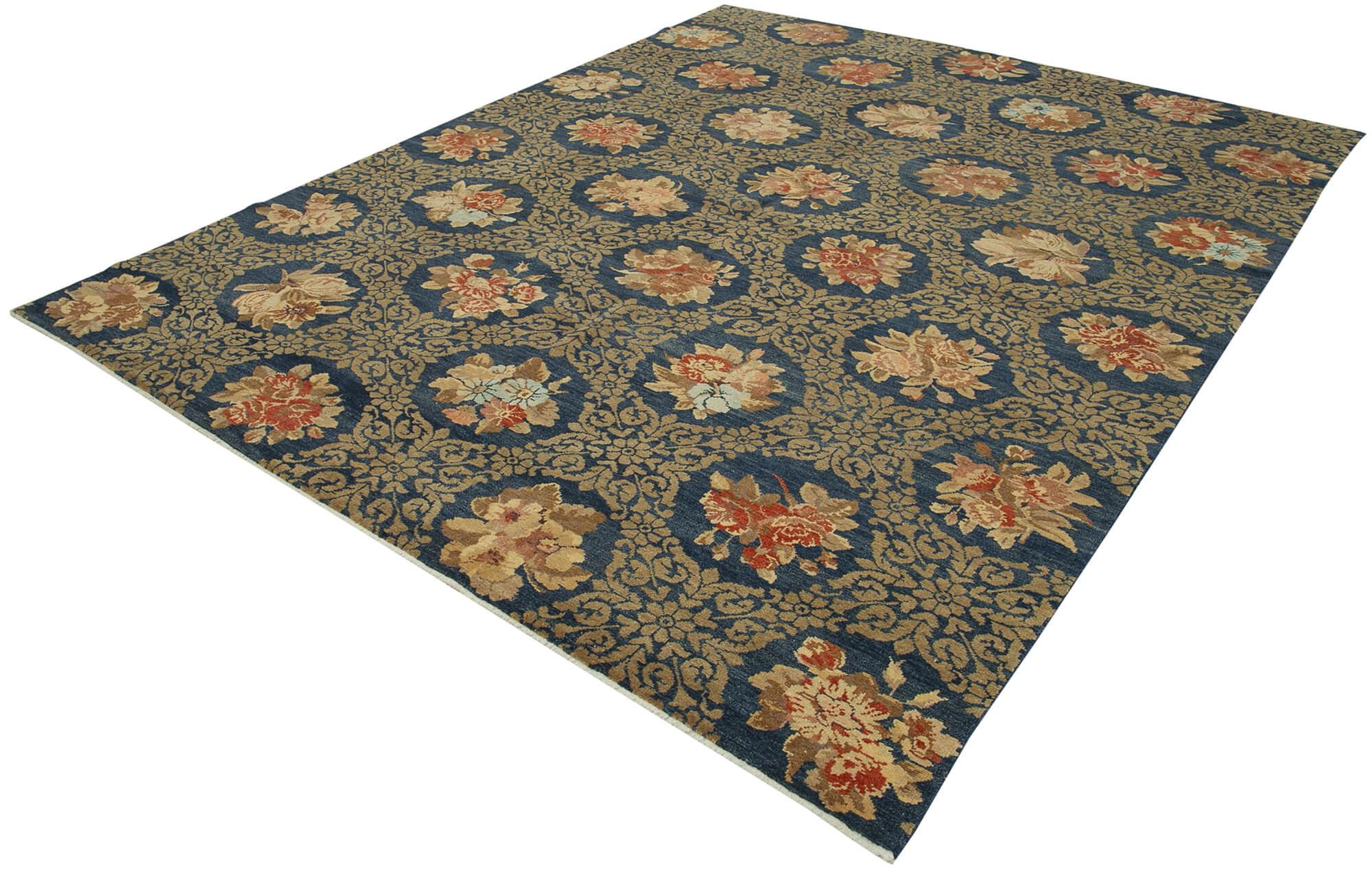 8 x 10 Blue Oushak Rug - 3339