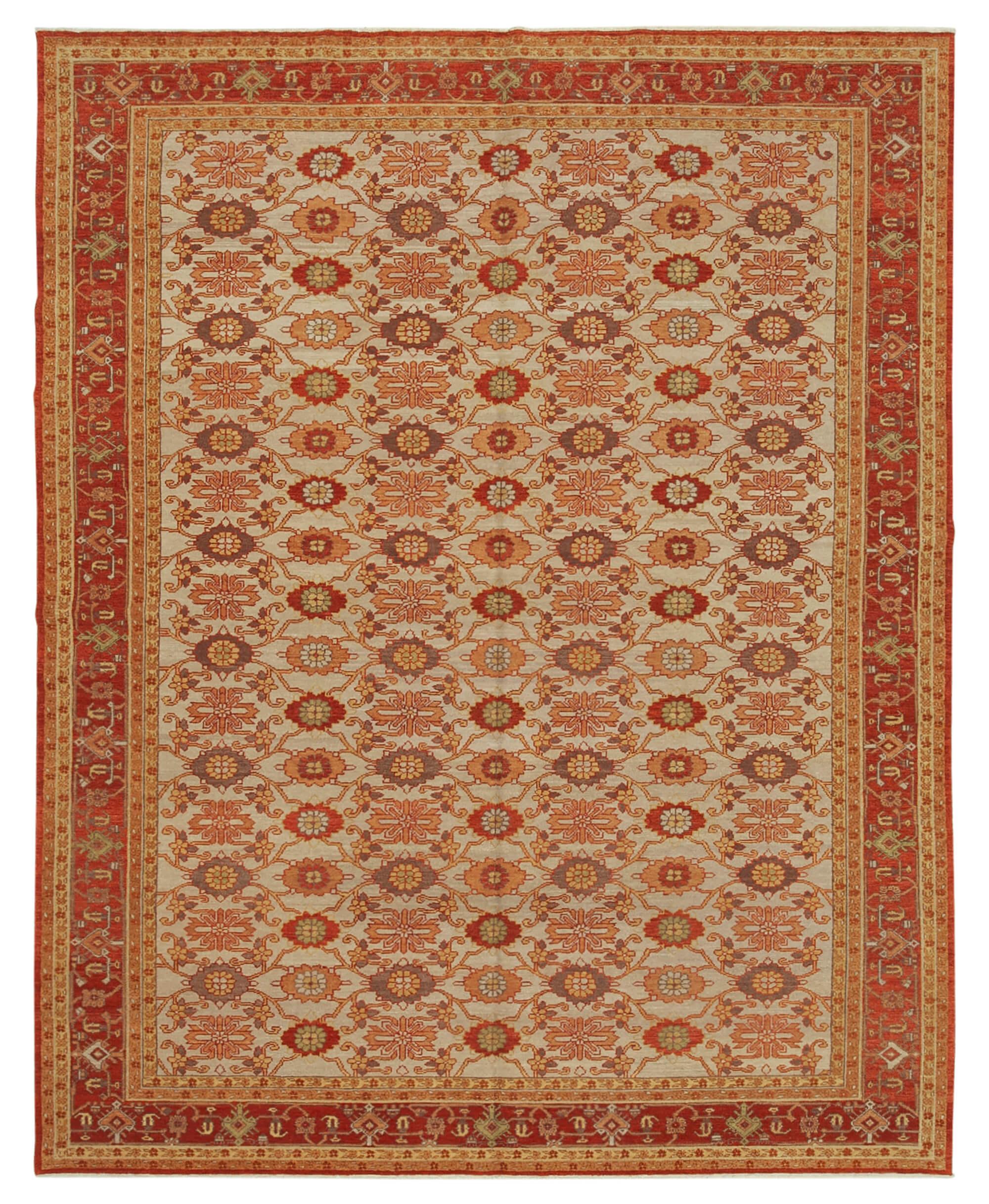 8 x 10 Red Oushak Rug - 3340