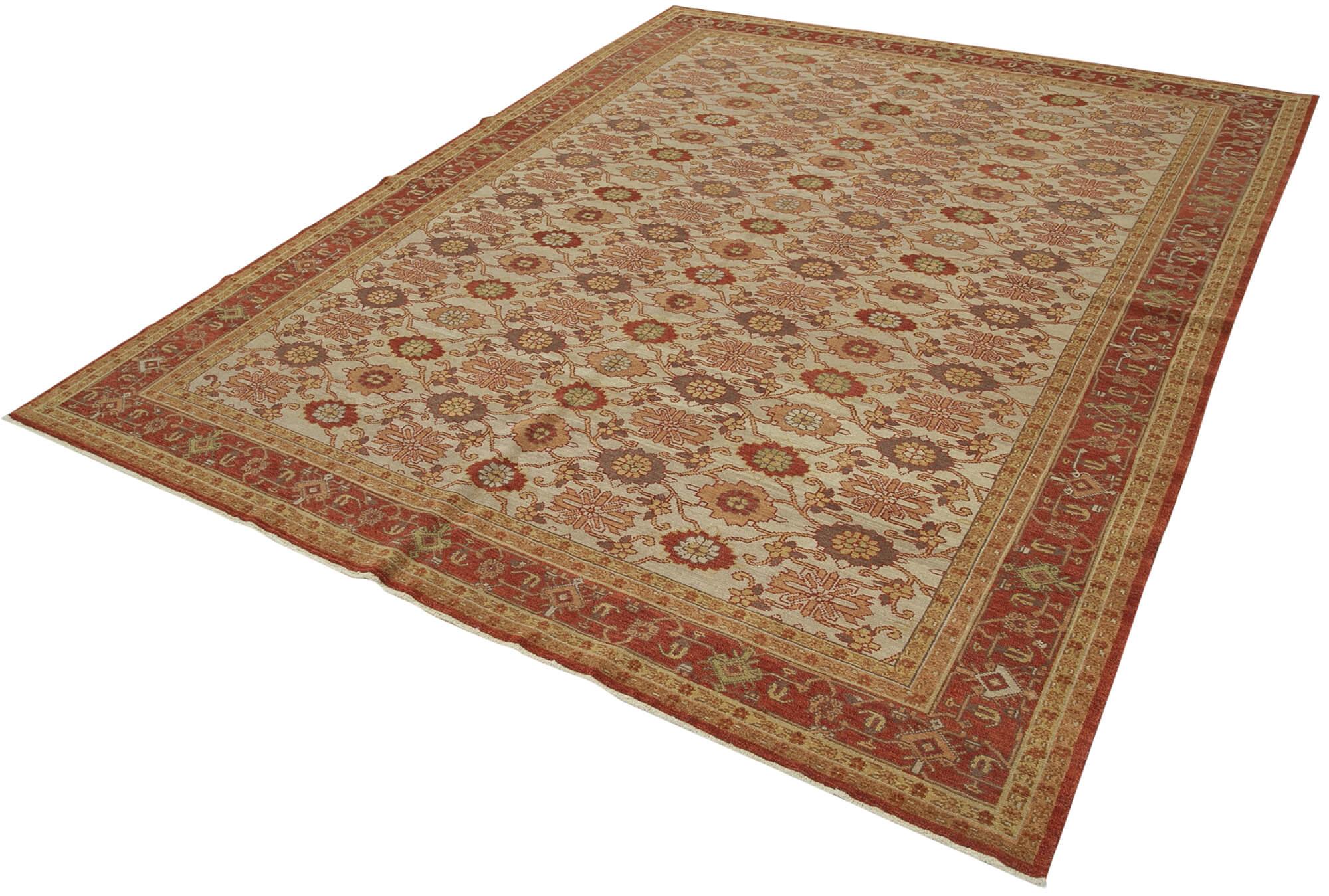 8 x 10 Red Oushak Rug - 3340