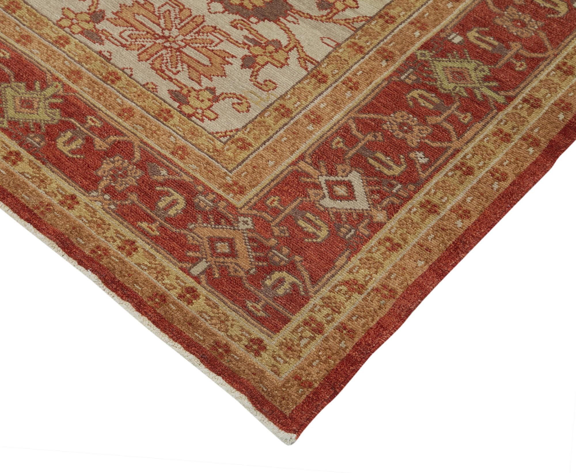 8 x 10 Red Oushak Rug - 3340