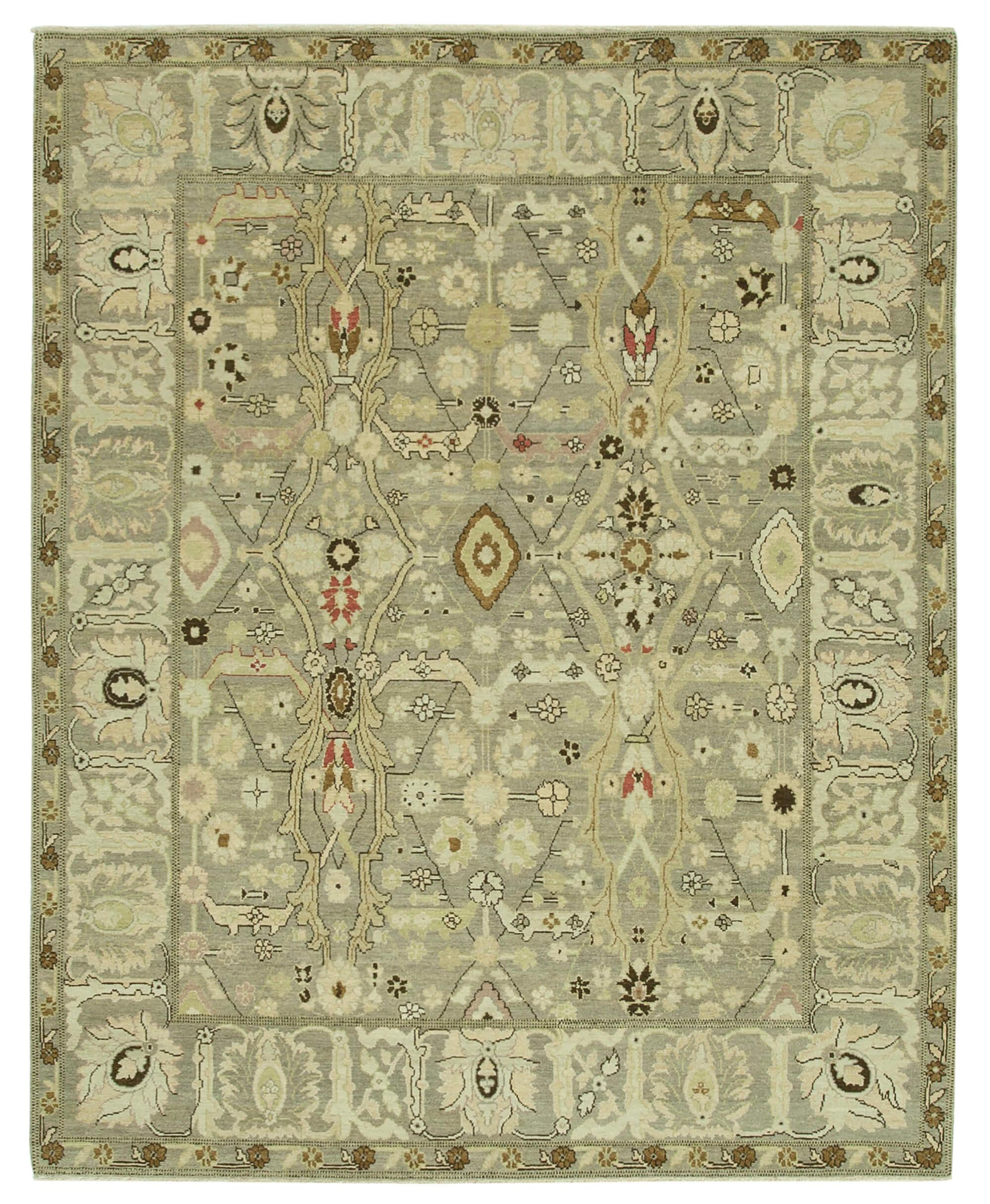 8 x 10 Grey Oushak Rug - 3341