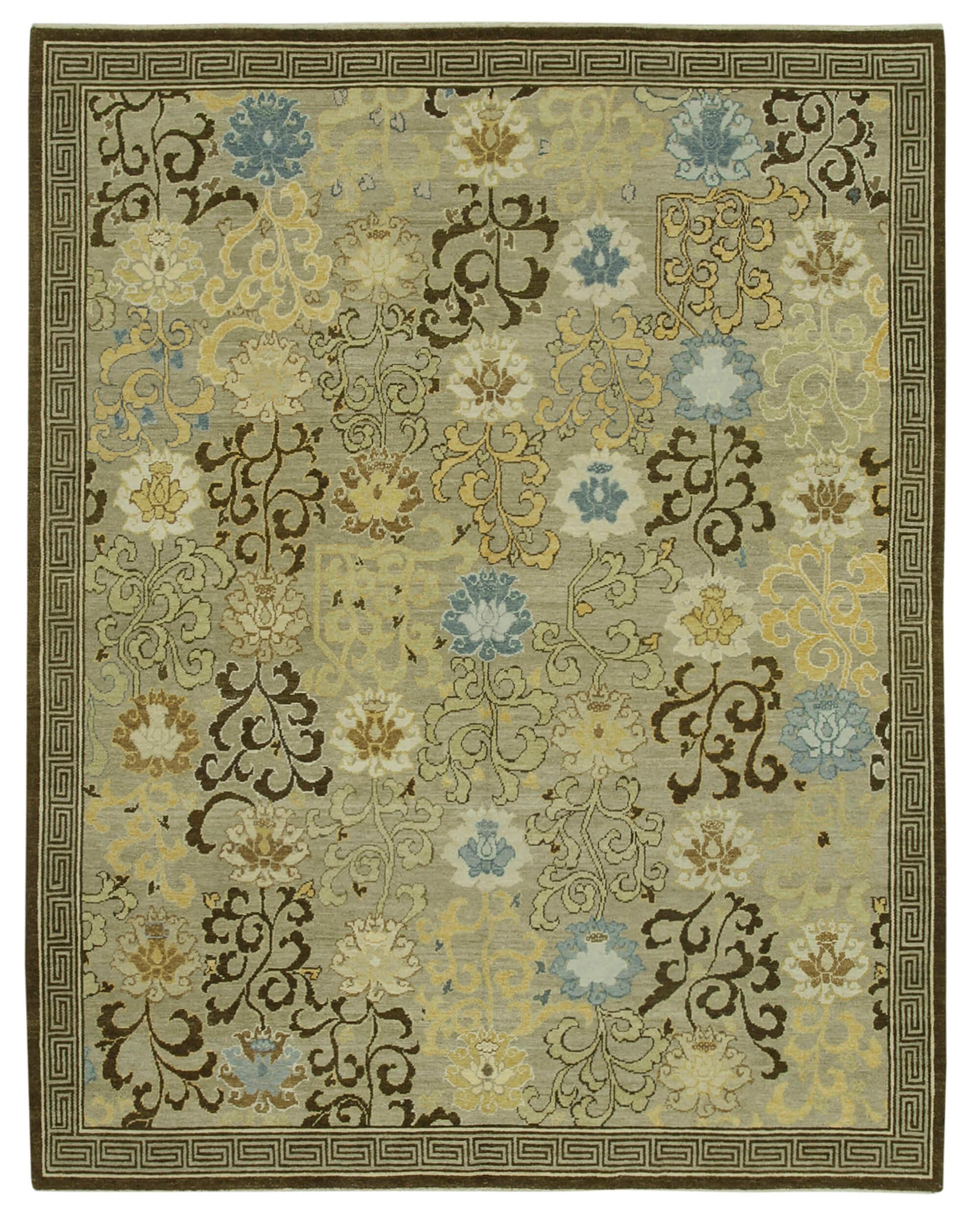 8 x 10 Brown Oushak Rug - 3342