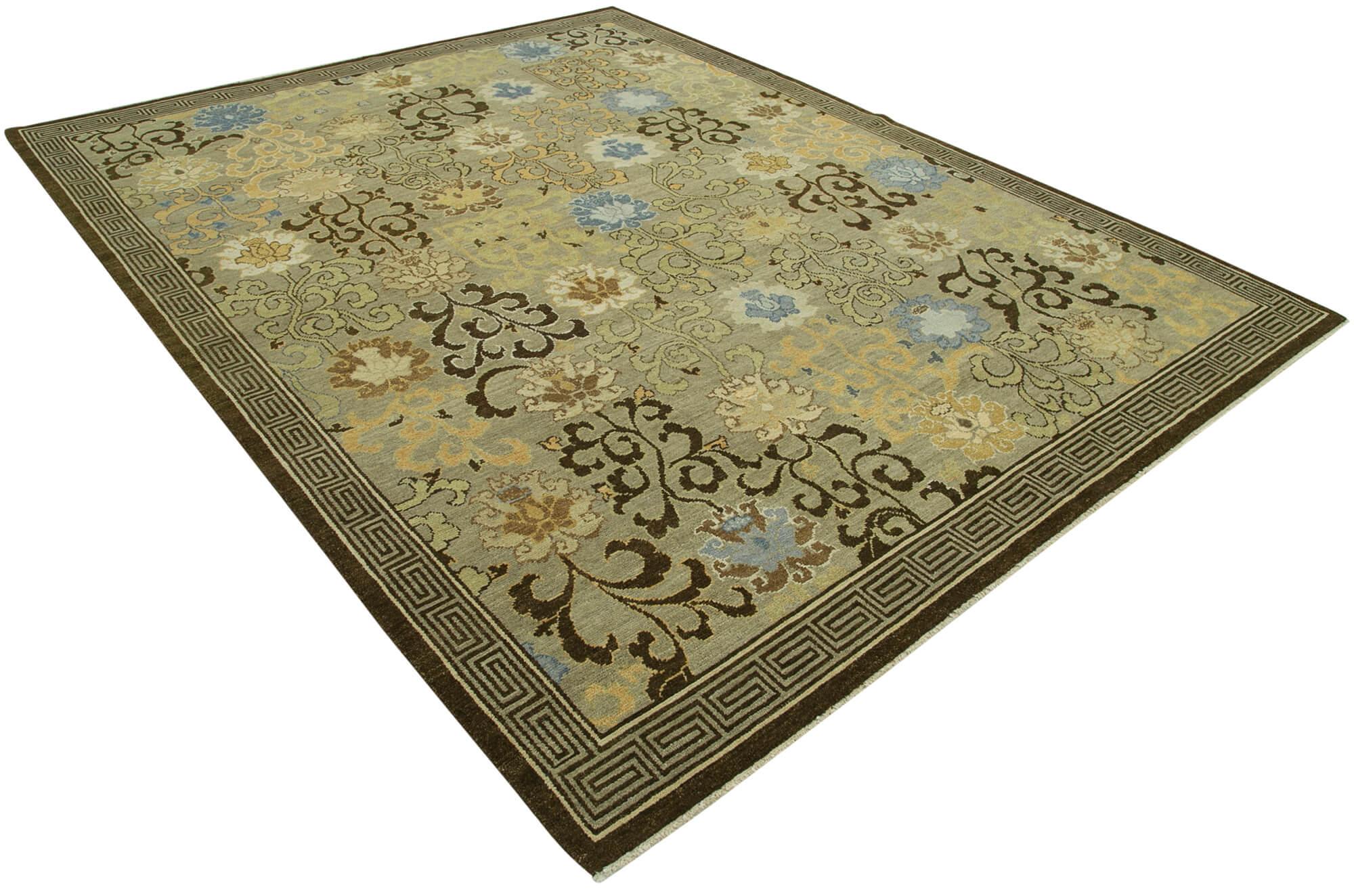 8 x 10 Brown Oushak Rug - 3342