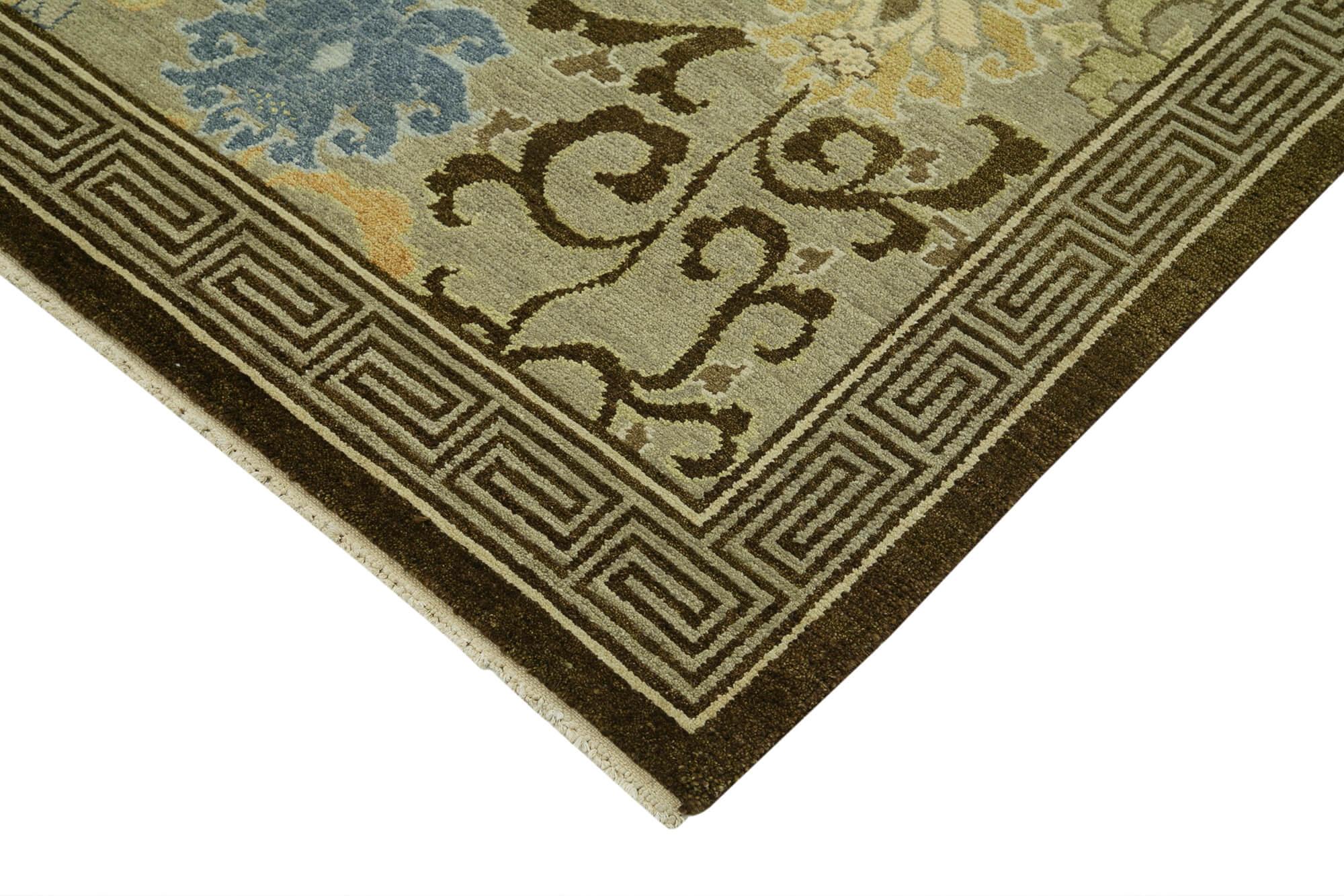 8 x 10 Brown Oushak Rug - 3342