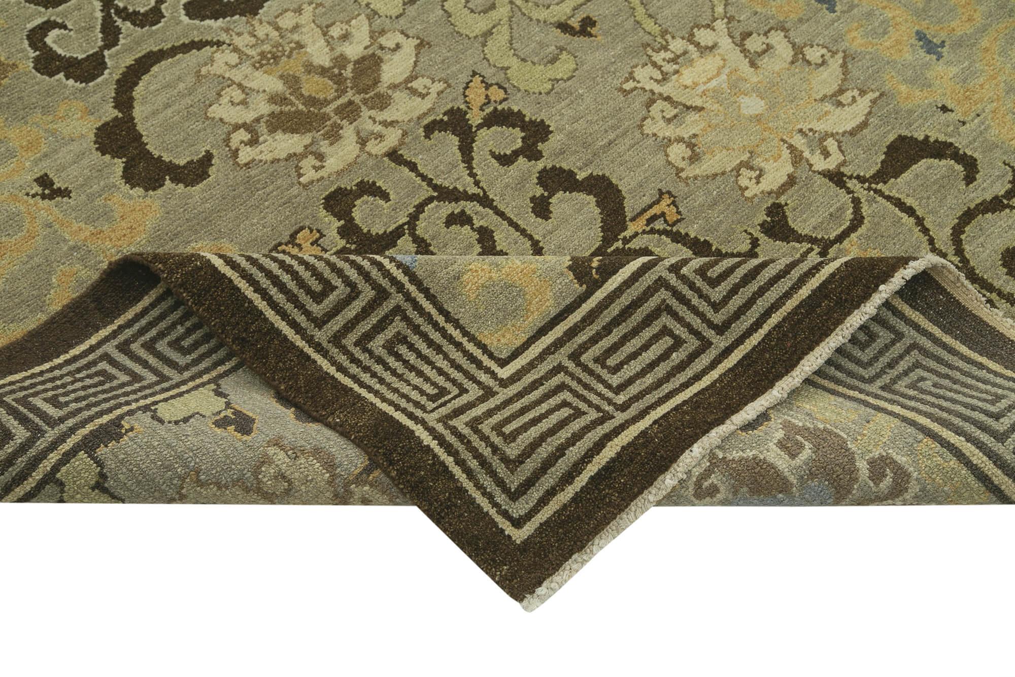 8 x 10 Brown Oushak Rug - 3342