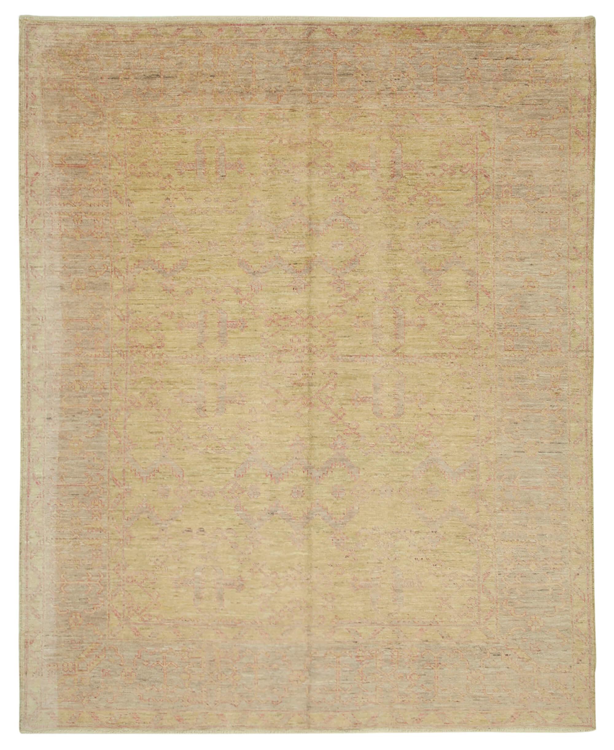 8 x 10 Yellow Oushak Rug - 3346