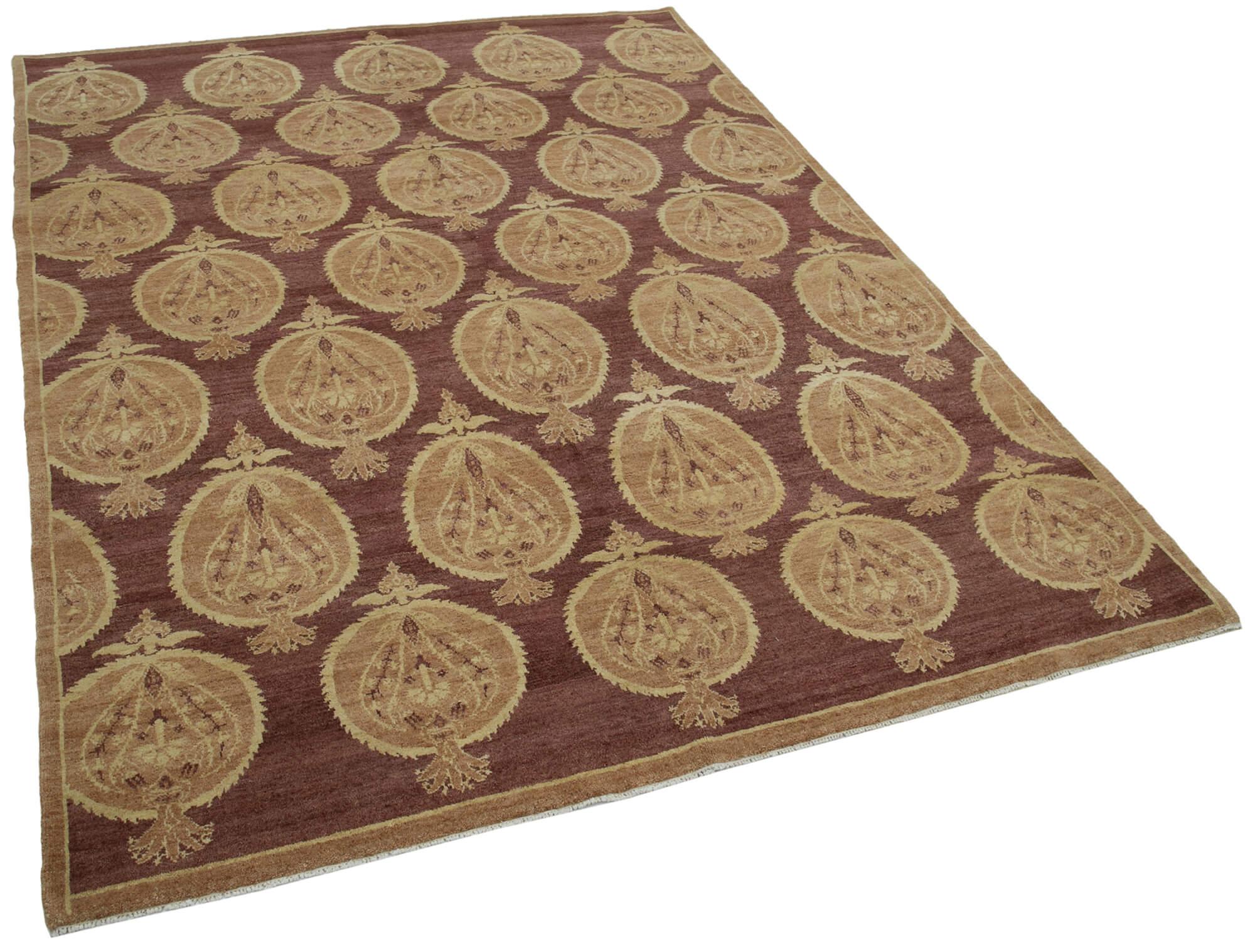 6 x 8 Red Oushak Rug - 3347