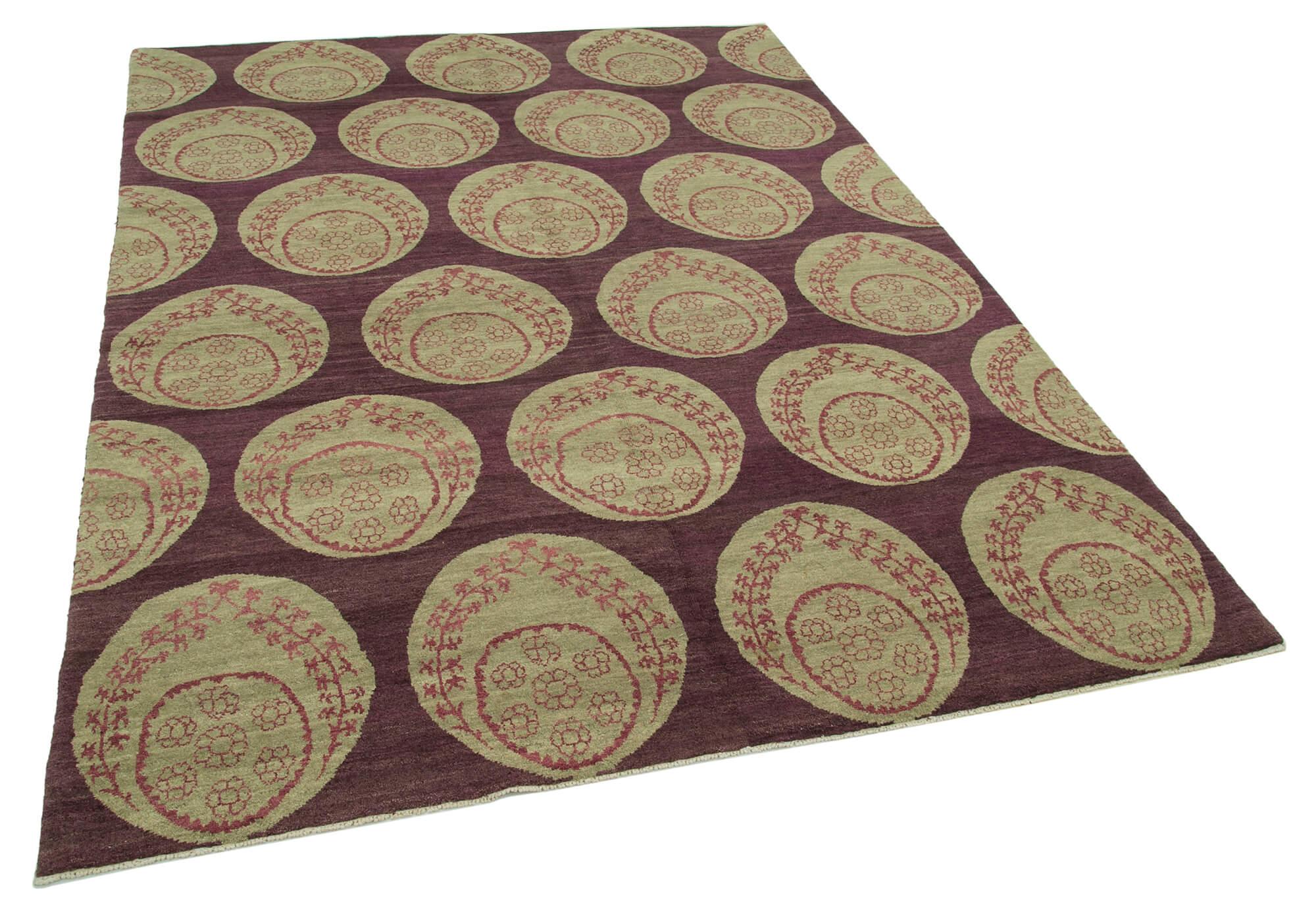 6 x 8 Purple Oushak Rug - 3348