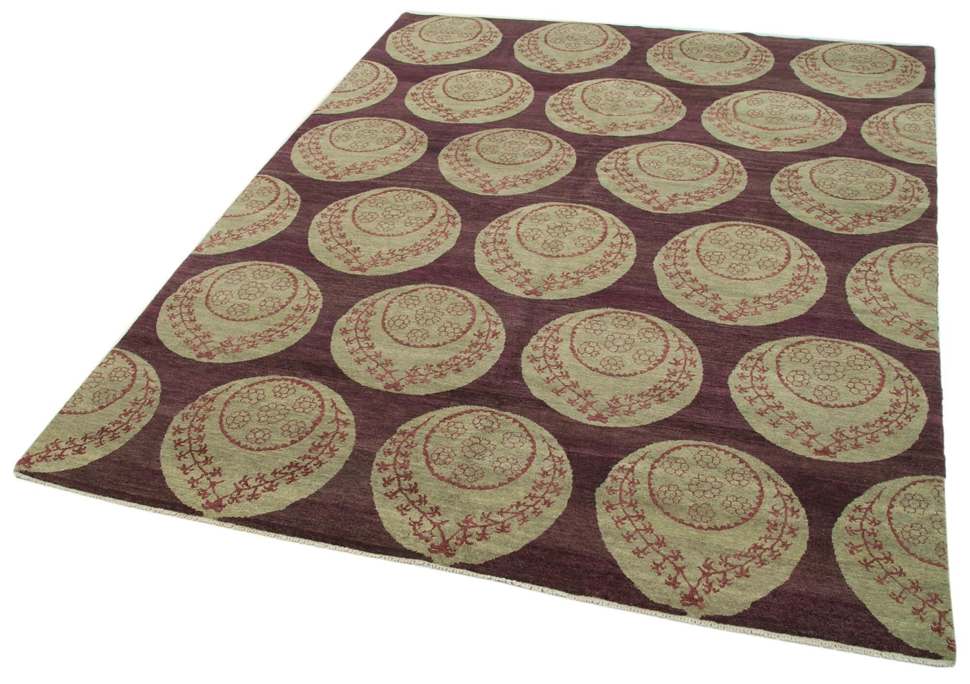 6 x 8 Purple Oushak Rug - 3348