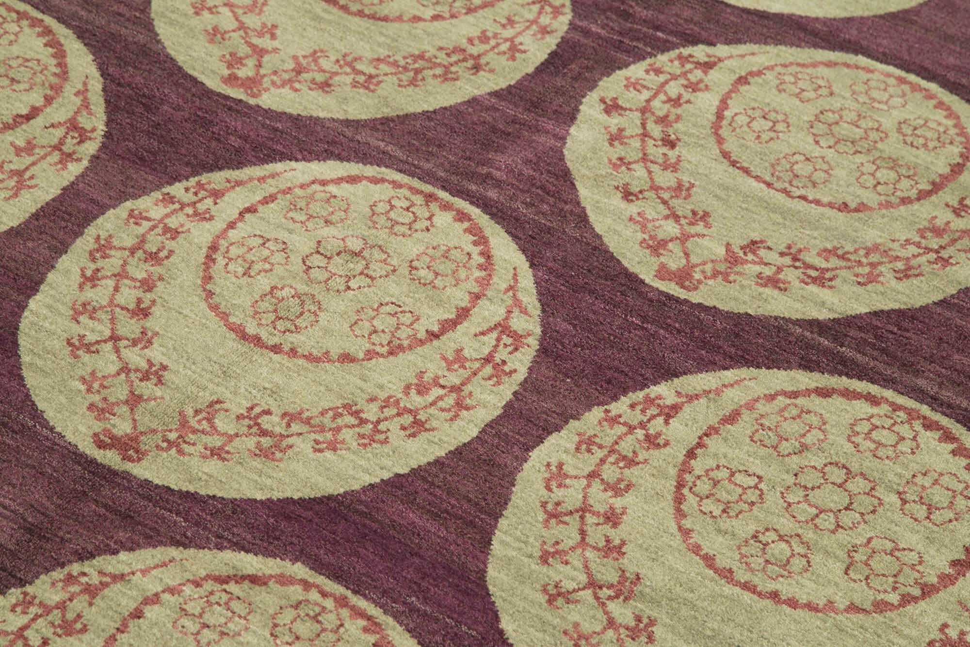 6 x 8 Purple Oushak Rug - 3348